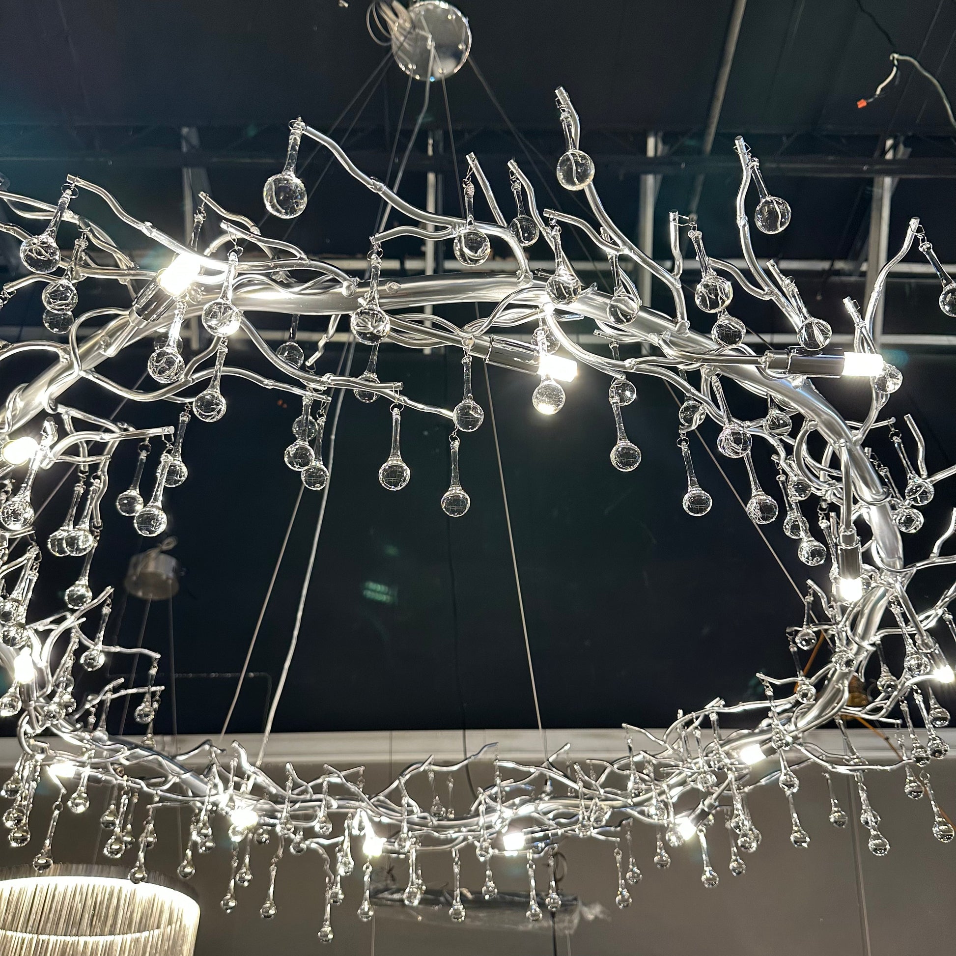 Livio Halo Branching Round Teardrop Chandelier - Italian Concept