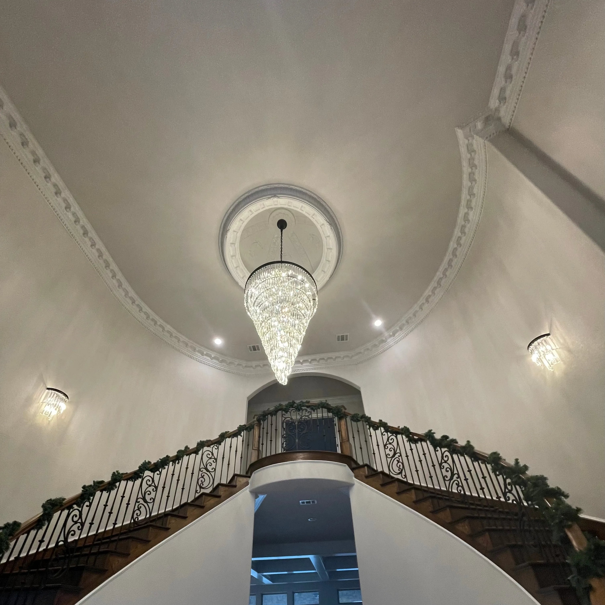 Veccini Odeon Spiral Tiered/ Layered Crystal Fringe Chandelier - Italian Concept