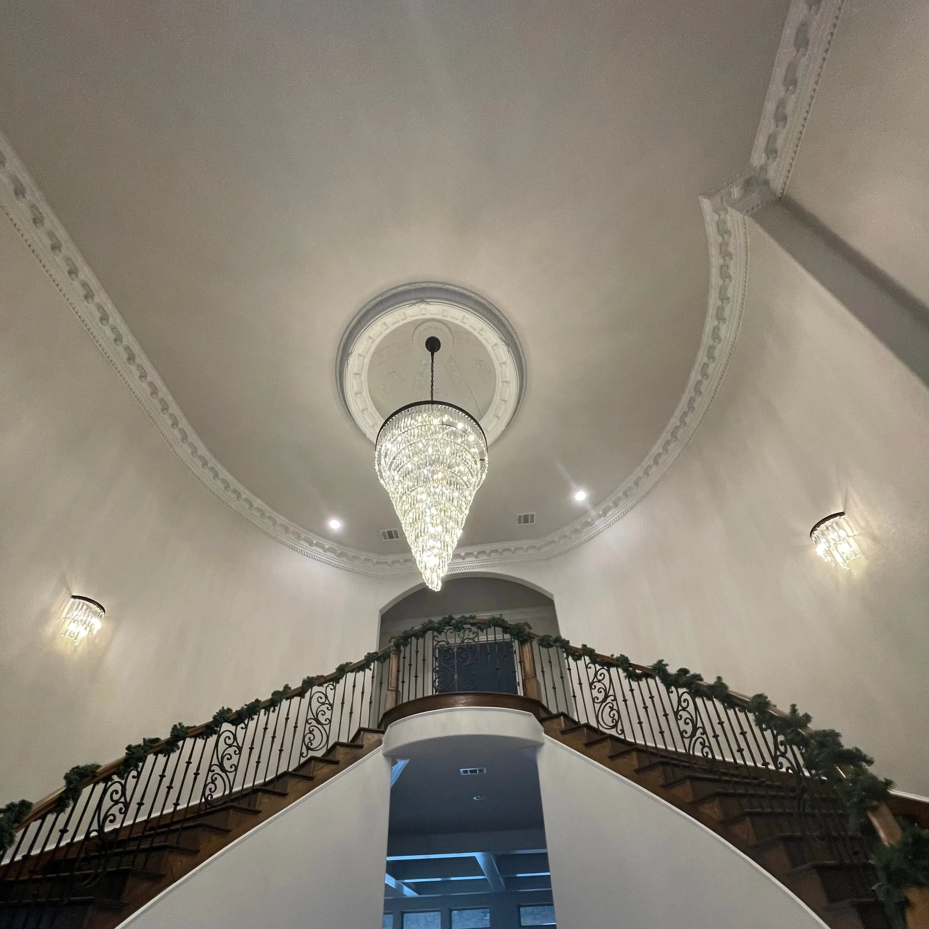 Veccini Odeon Spiral Tiered/ Layered Crystal Fringe Chandelier - Italian Concept