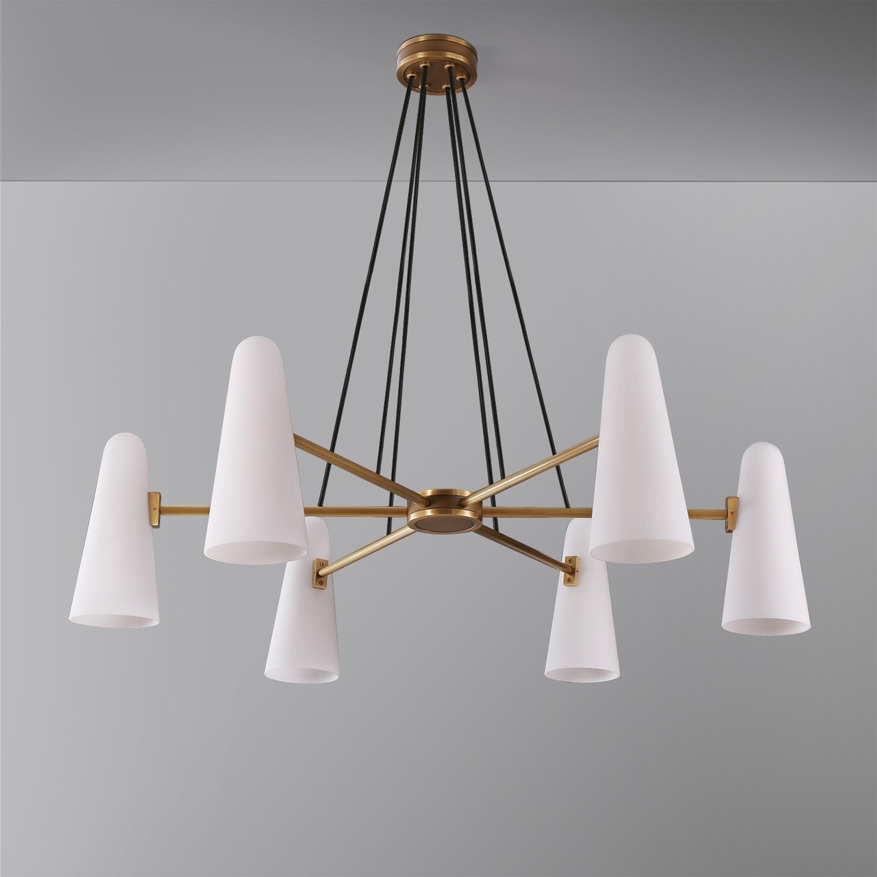 Saville Round Cone Glass Chandelier - Italian Concept