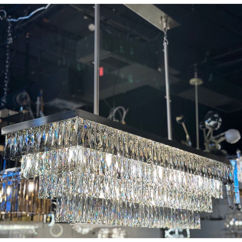 Glacier Crystal Rectangular Chandelier - Italian Concept