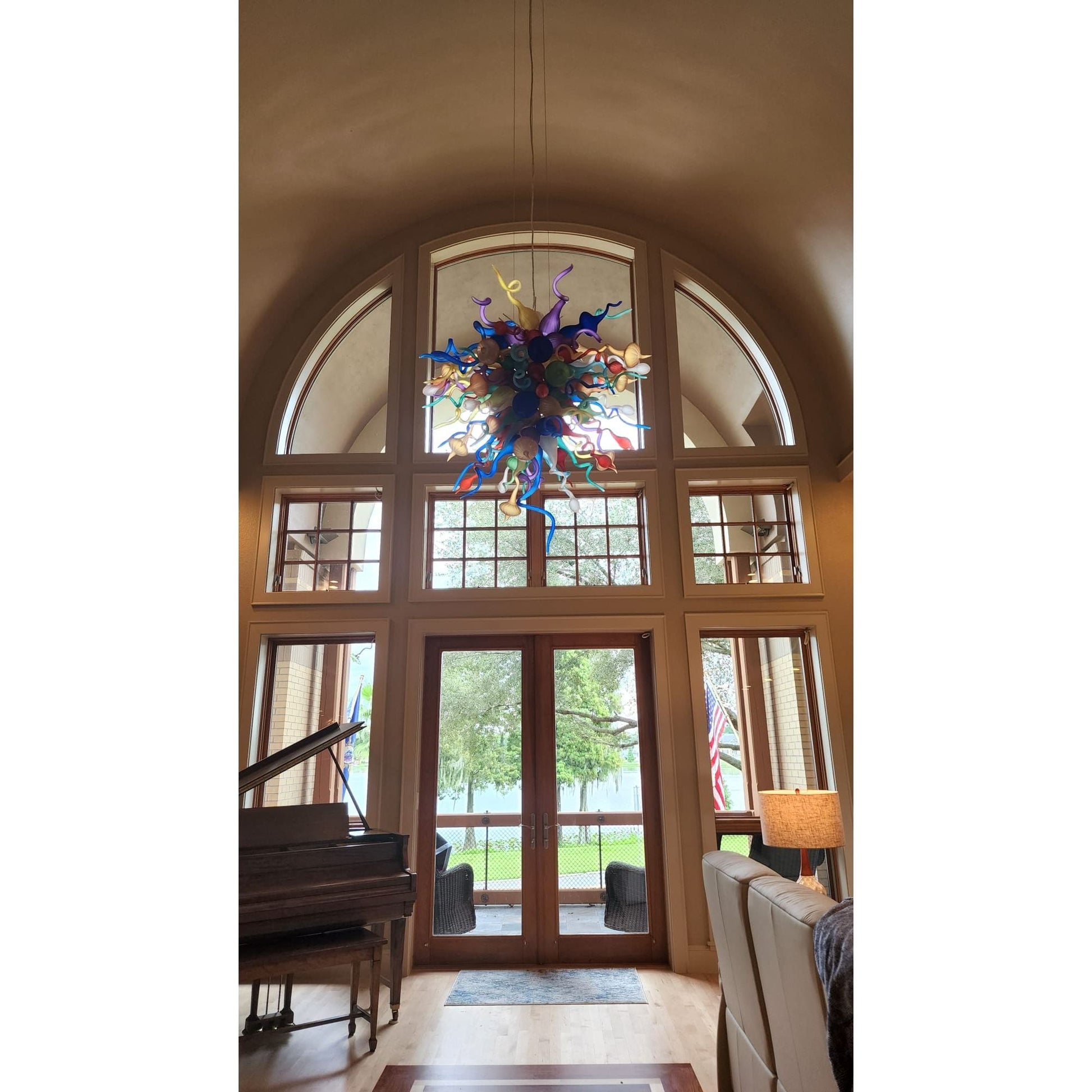 MultiColor Lincoln Murano Sputnik Glass 30" Wide Chandelier - Italian Concept - 