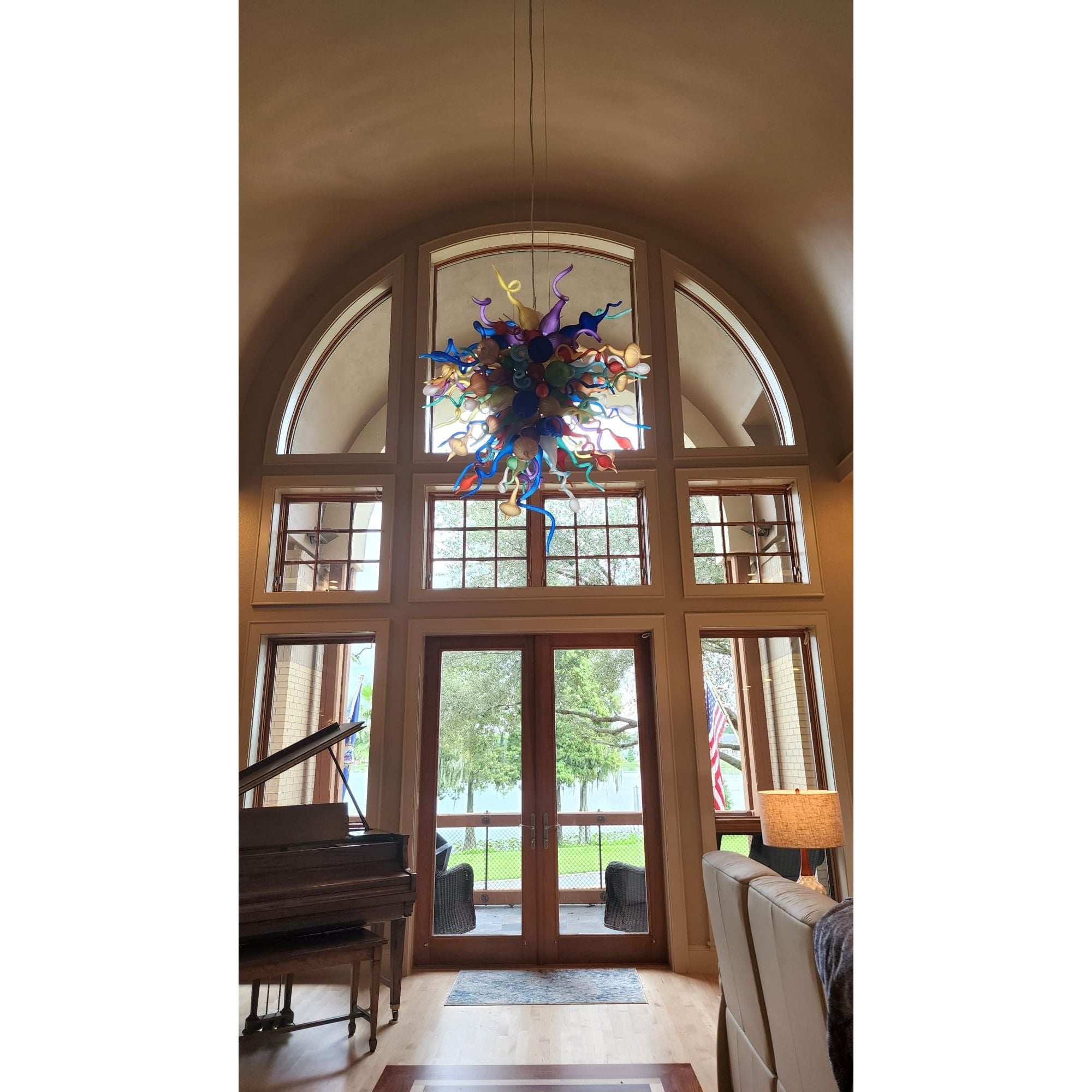 MultiColor Lincoln Murano Sputnik Glass 30" Wide Chandelier - Italian Concept - 