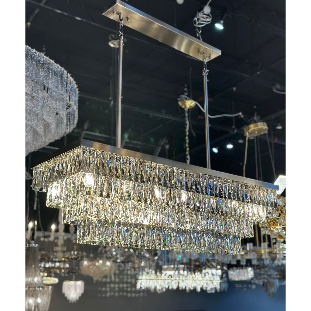 Glacier Crystal Rectangular Chandelier - Italian Concept