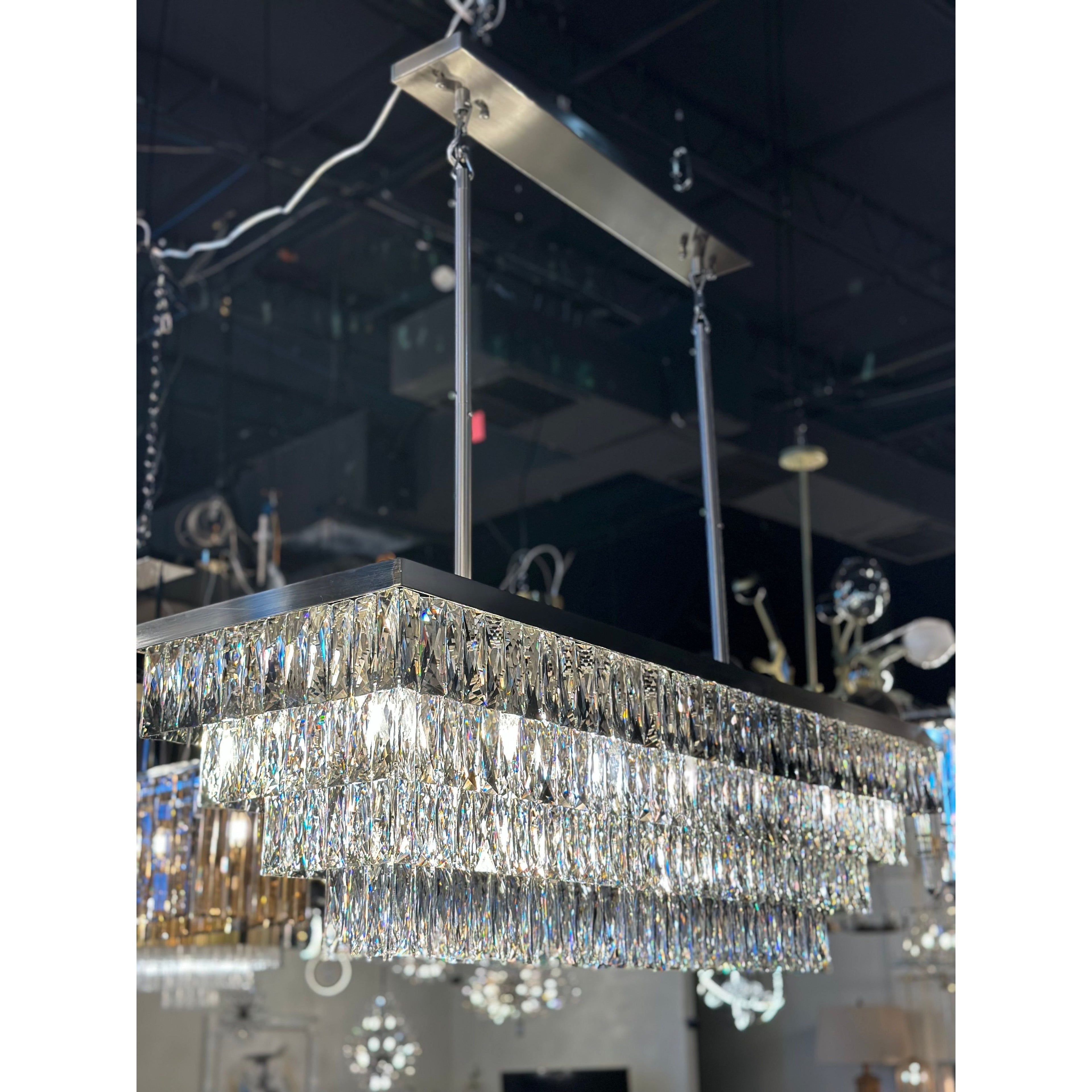 Glacier Crystal Rectangular Chandelier - Italian Concept
