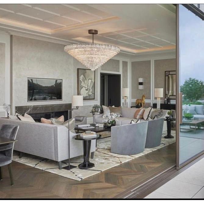 Oliver Round Tiered Glass Tile Chandelier Collection - Italian Concept