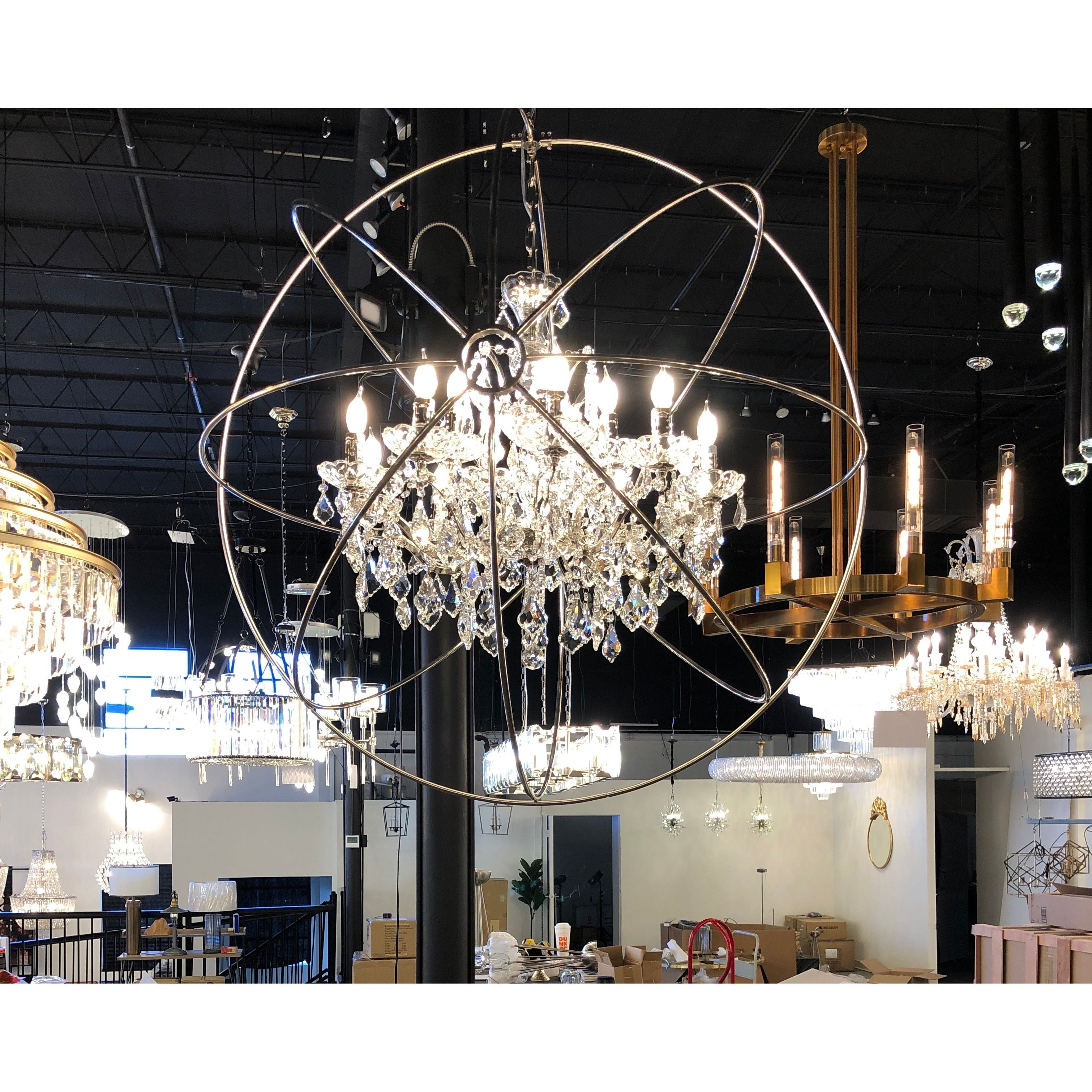 MN Iron Orb Crystal Chandelier - Italian Concept