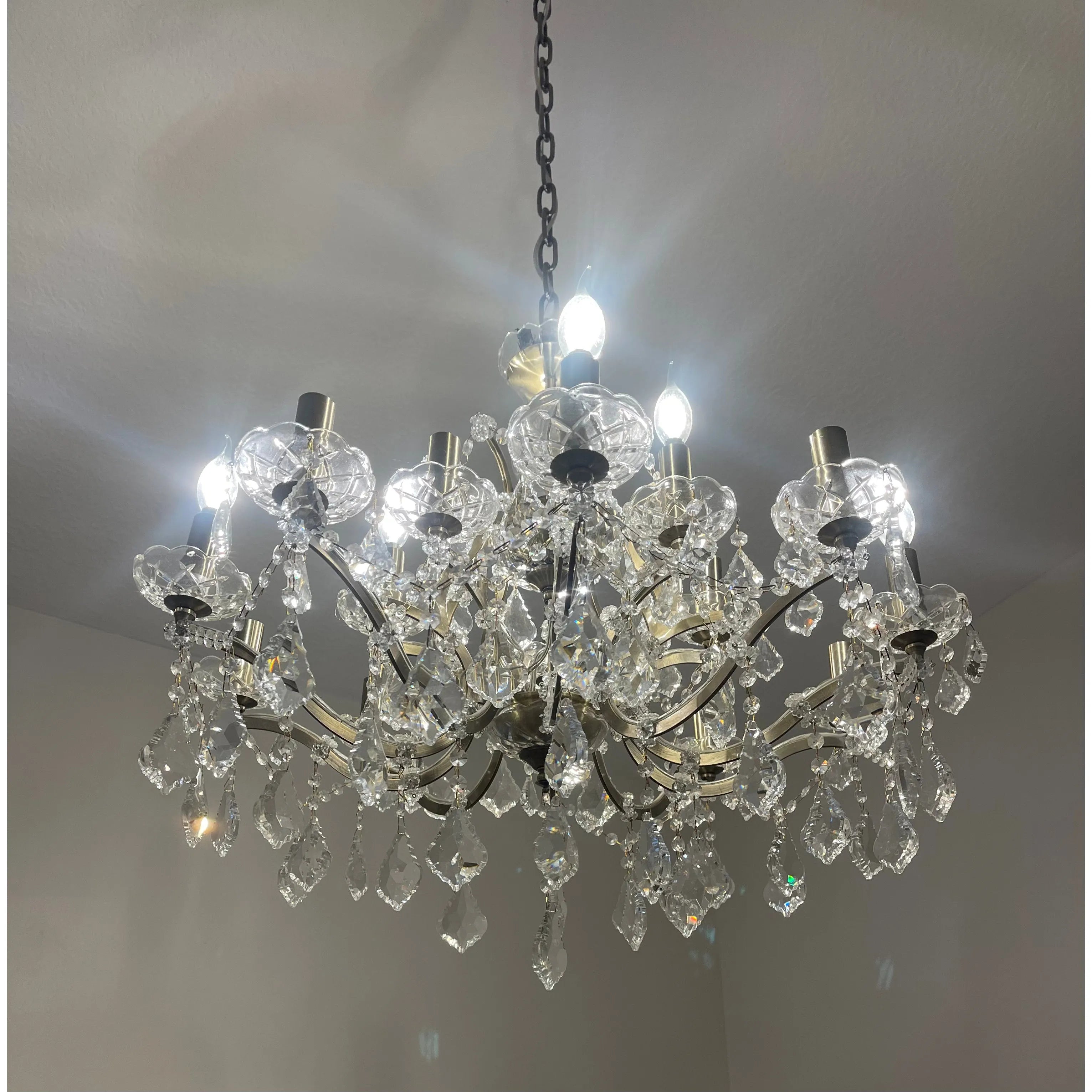 15 Light Rococo Maria Theresa Crystal Chandelier - Italian Concept - 