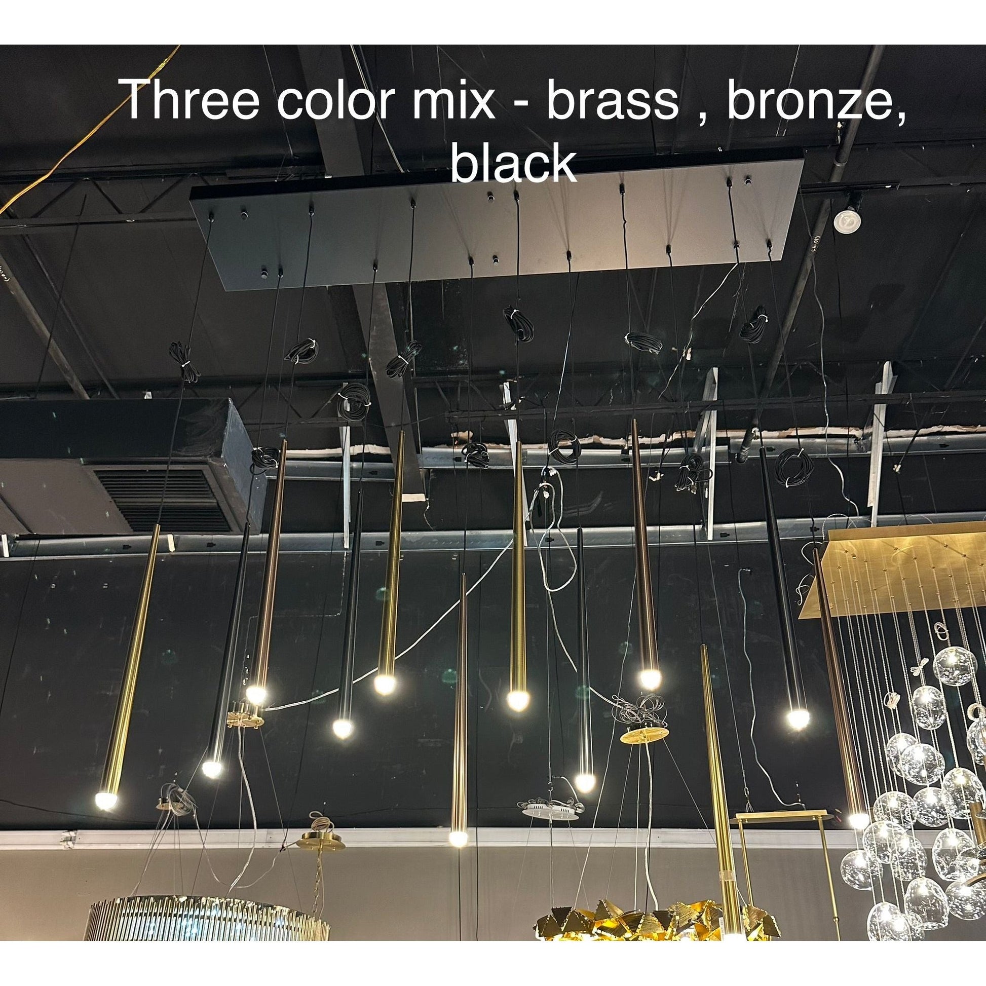 Anthropology Square Cluster Tubular Pendant Light - Italian Concept