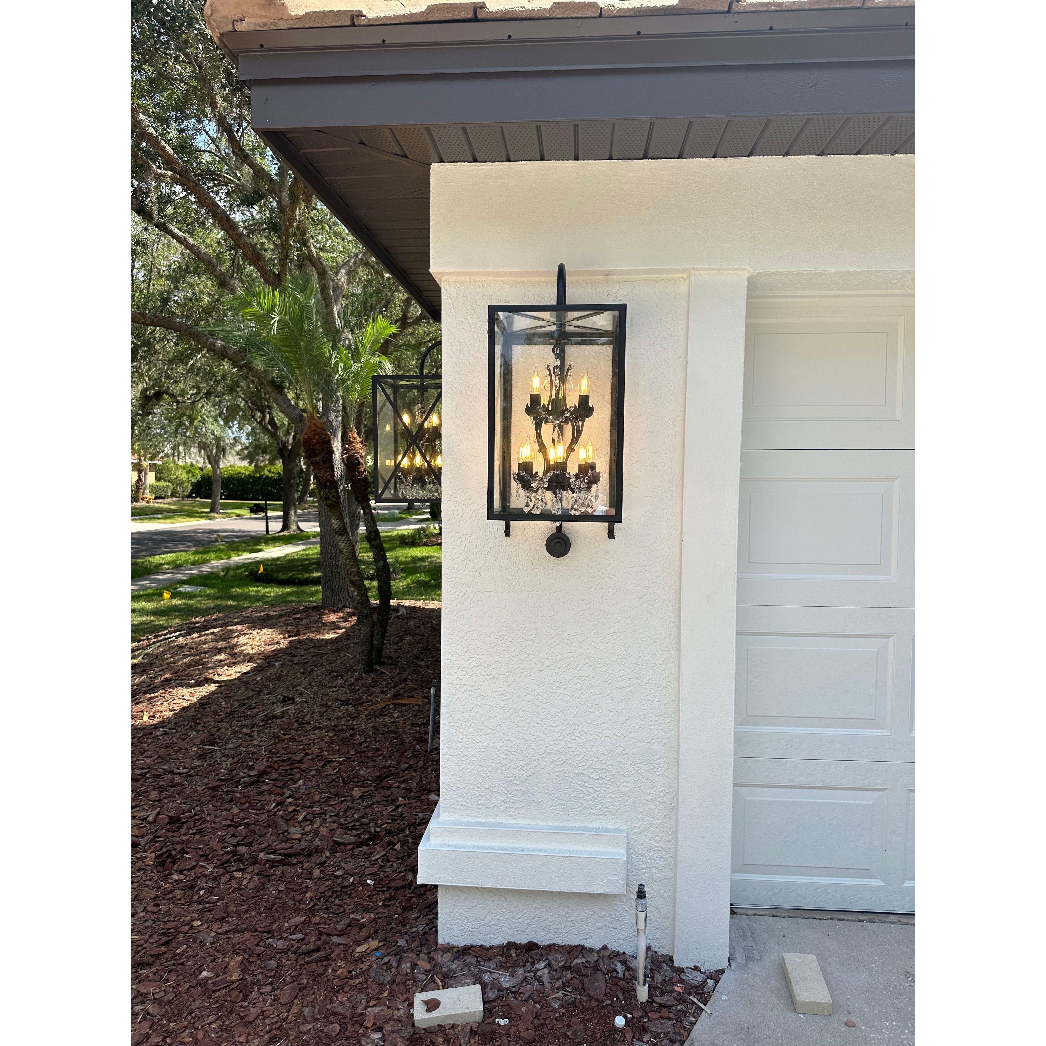 Outdoor Sconce Large Rococo Crystal Chandelier - Chandelier
