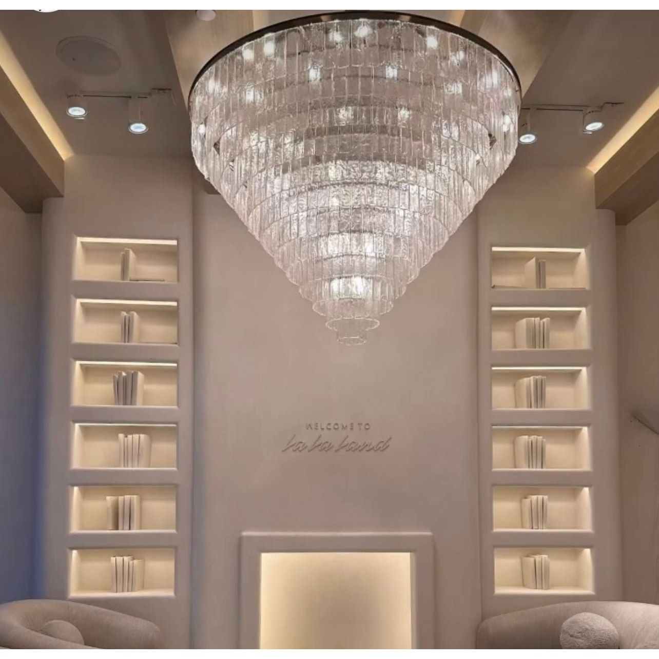 Seline Cracked Textured Glass Round Chandelier Collection - Italian Concept