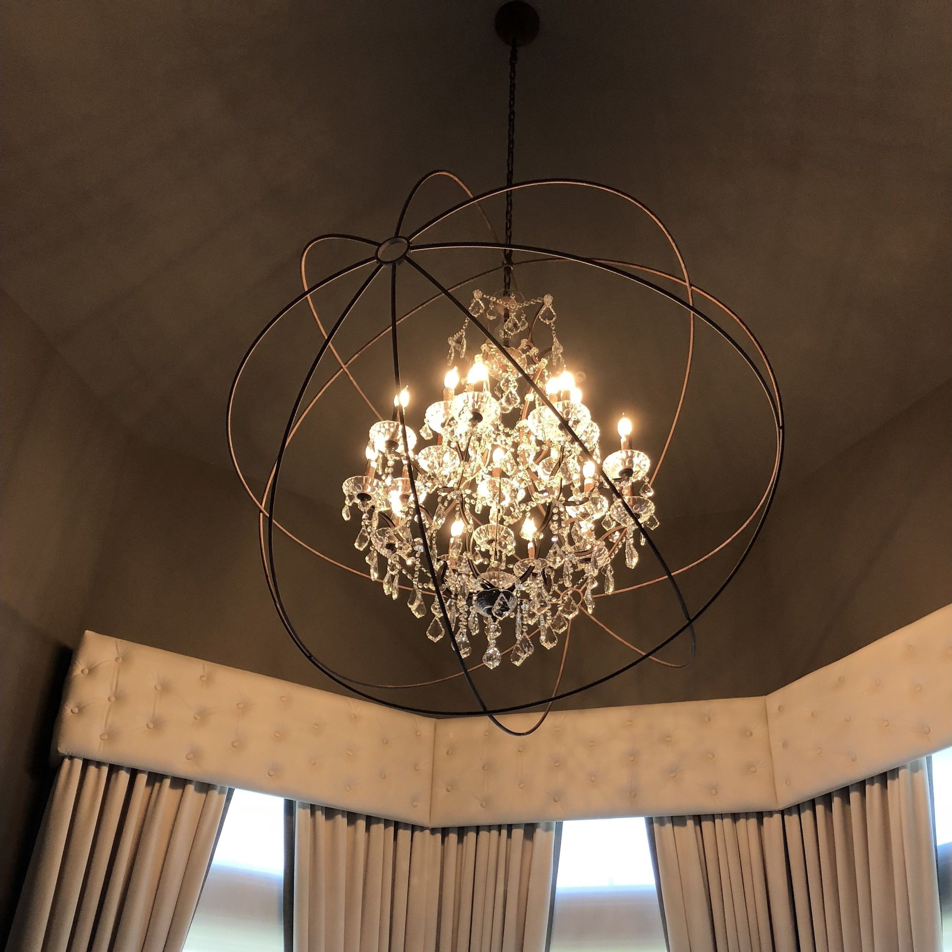 MN Iron Orb Crystal Chandelier - Italian Concept