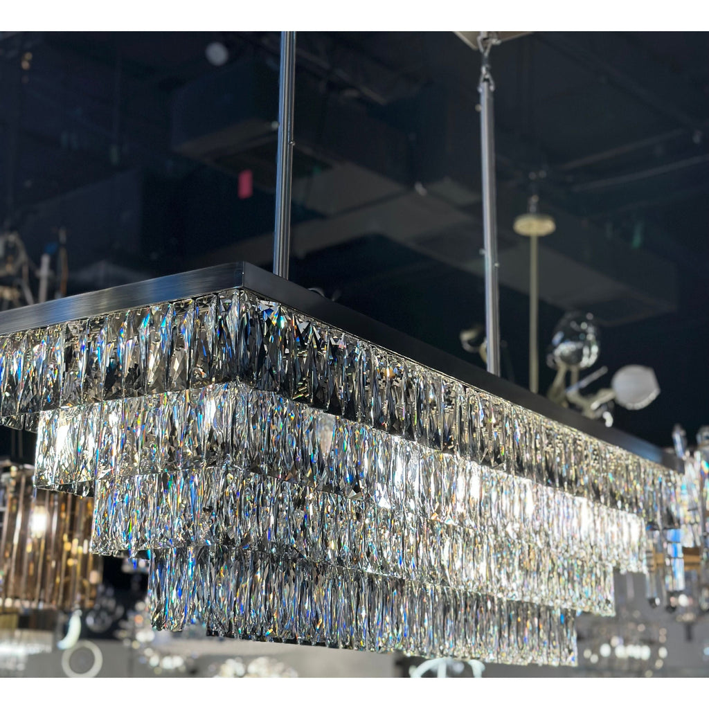Glacier Crystal Rectangular Chandelier - Italian Concept