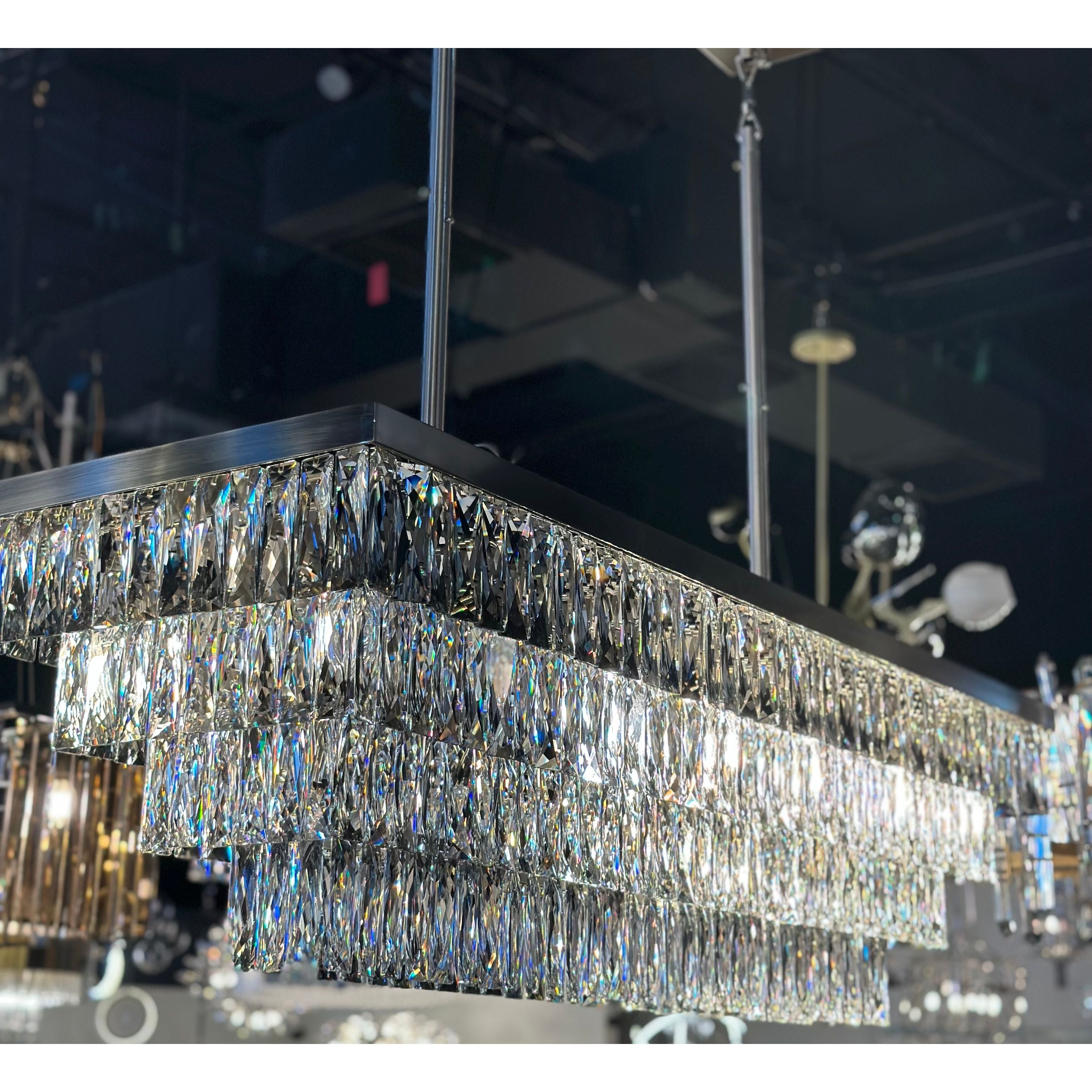 Glacier Crystal Rectangular Chandelier - Italian Concept