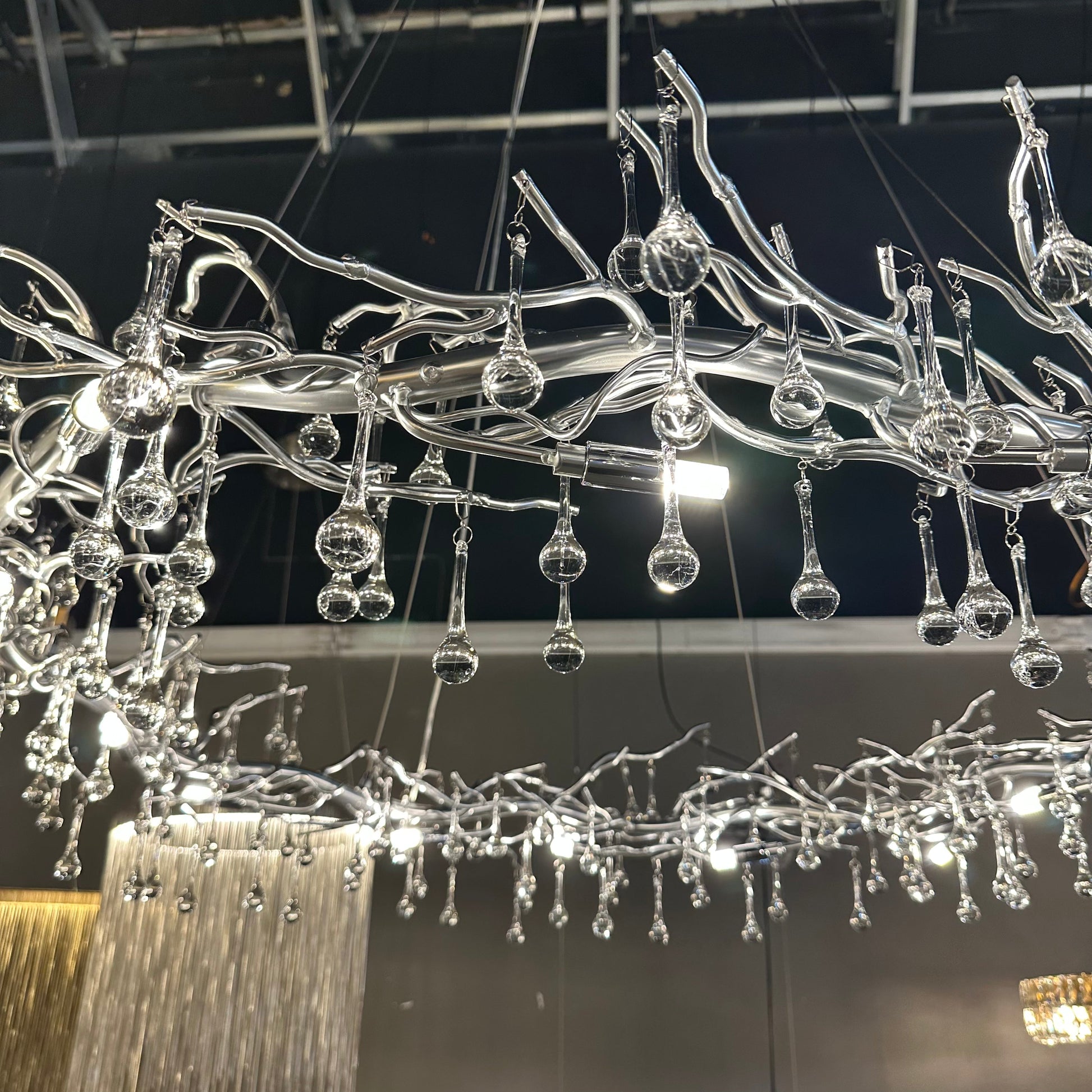 Livio Halo Branching Round Teardrop Chandelier - Italian Concept