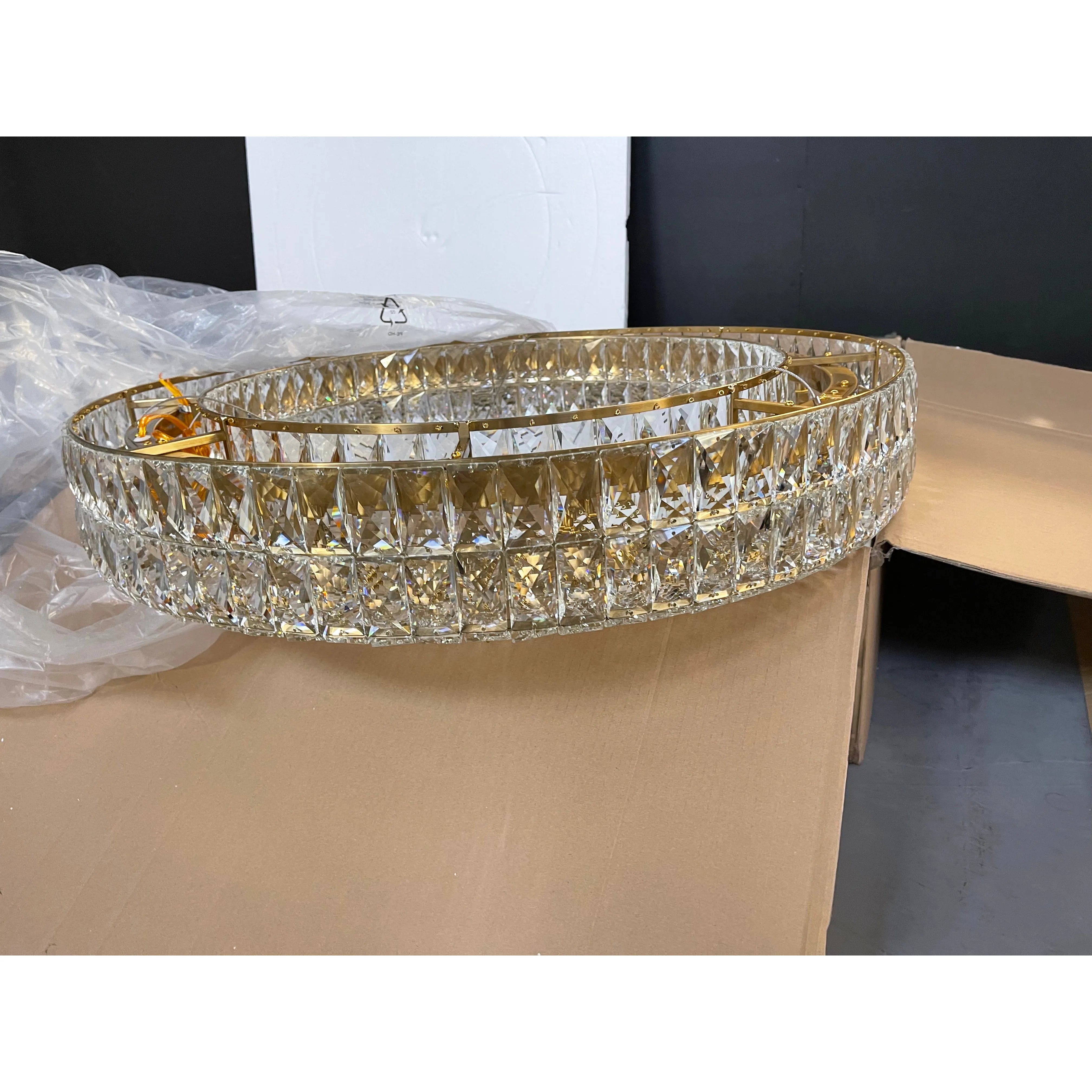 Mia Round Crystal Ring Chandelier - Italian Concept