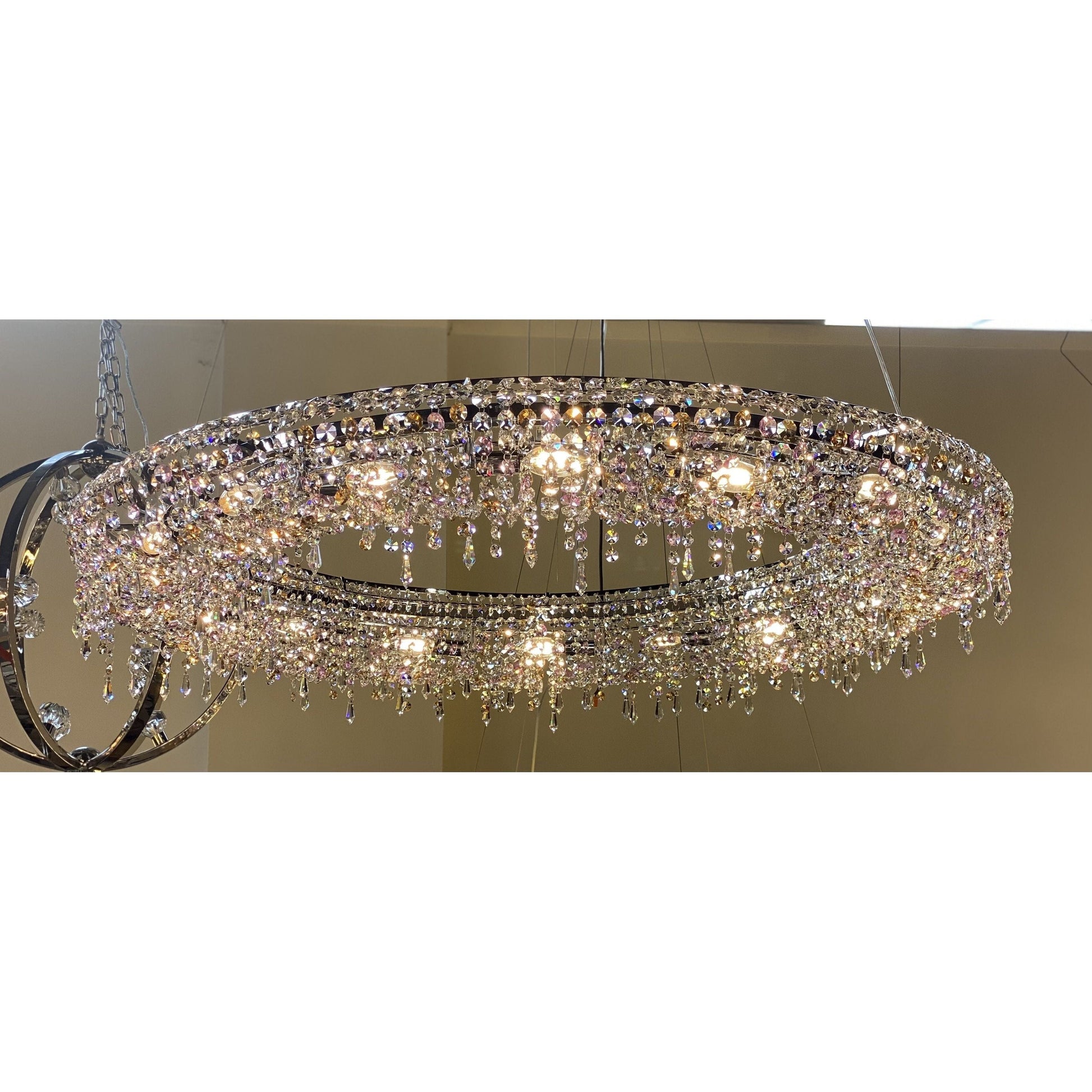 Lucid Halo Round Crystal Ring Chandelier - Italian Concept