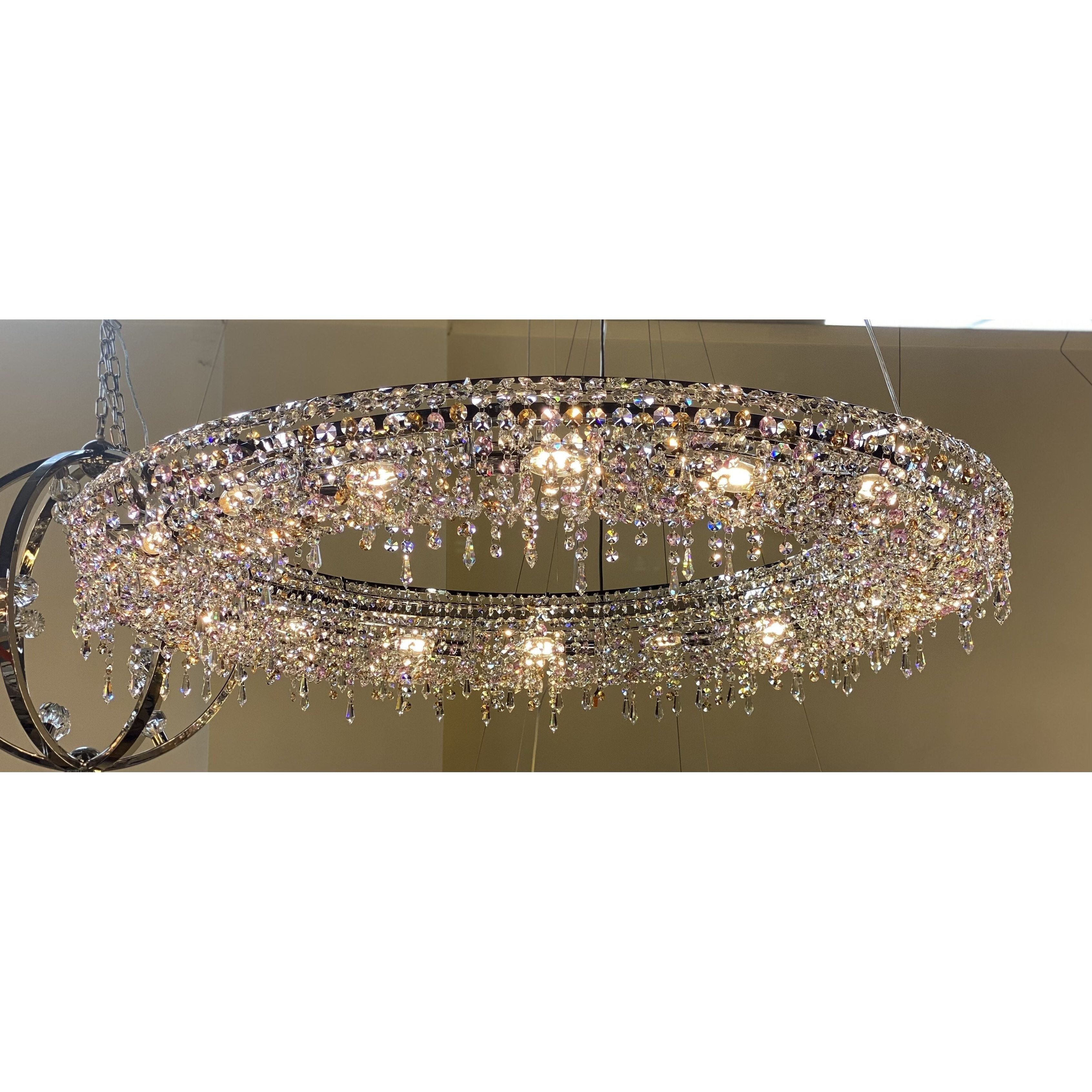 Lucid Halo Round Crystal Ring Chandelier - Italian Concept