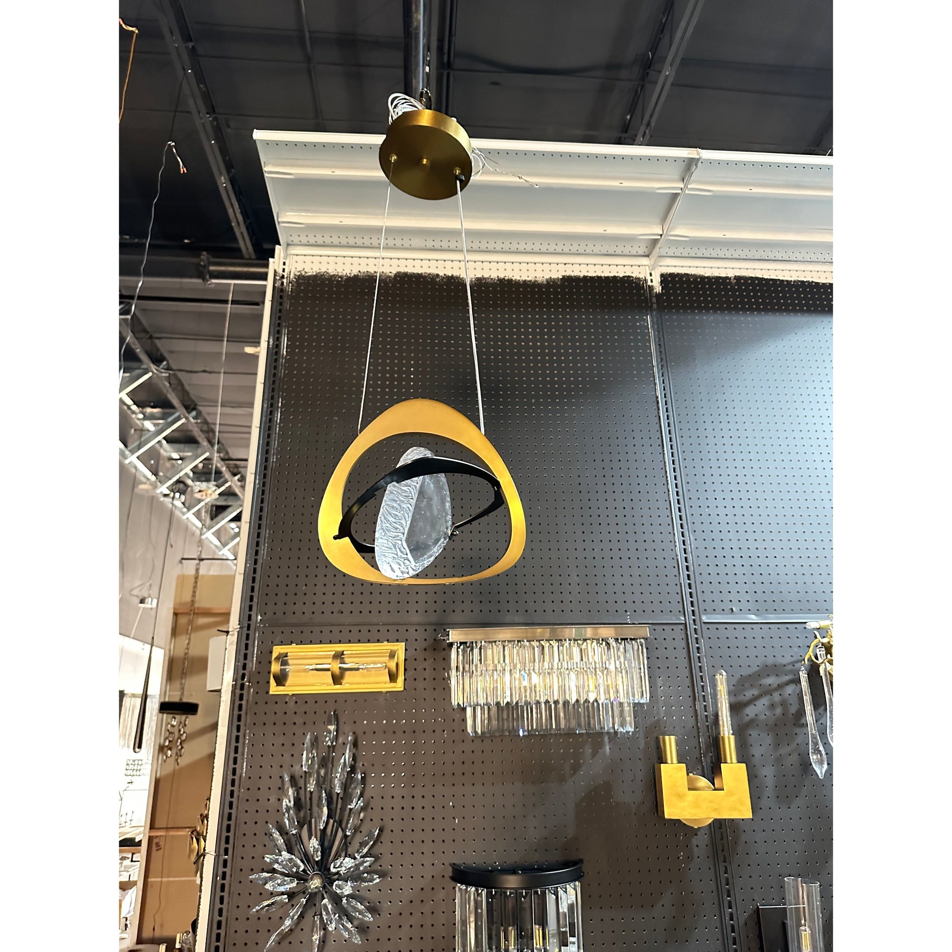 Natural Stone LED Industrial Crystal Pendant Light