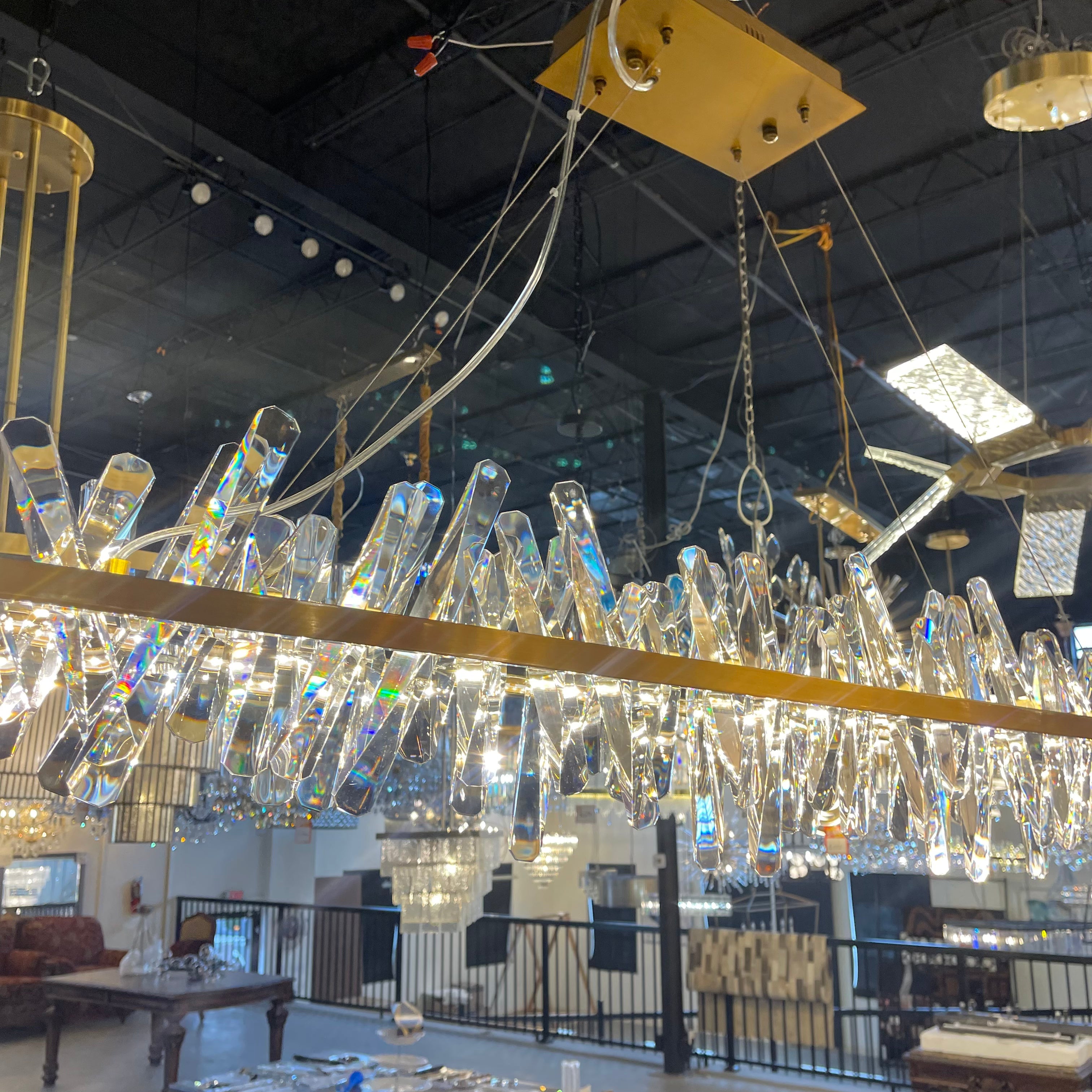 Beneteau Crystal Linear LED Chandelier - Italian Concept - 