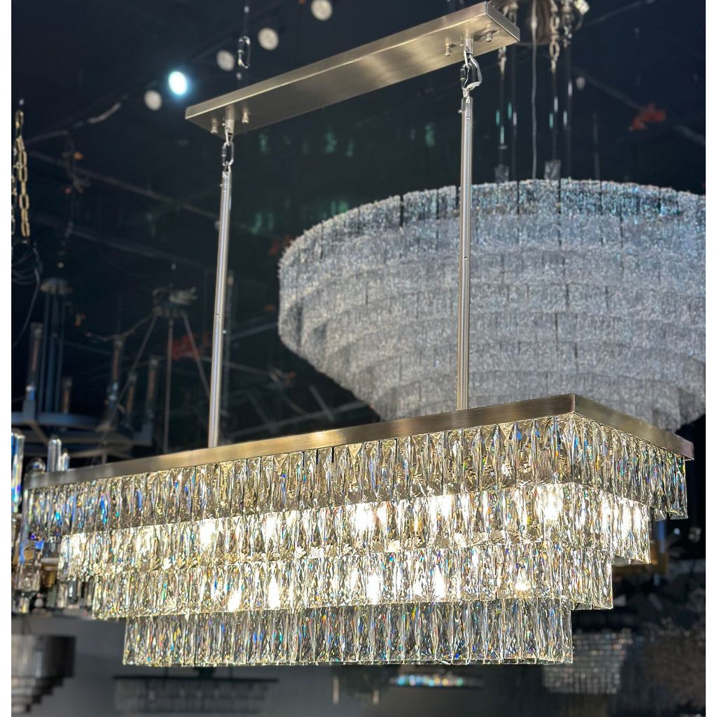 Glacier Crystal Rectangular Chandelier - Italian Concept
