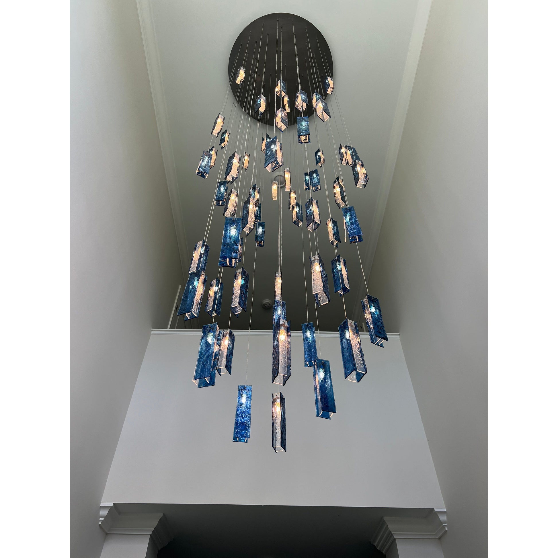 Rain Glass Tile Single Pendant Light - Italian Concept
