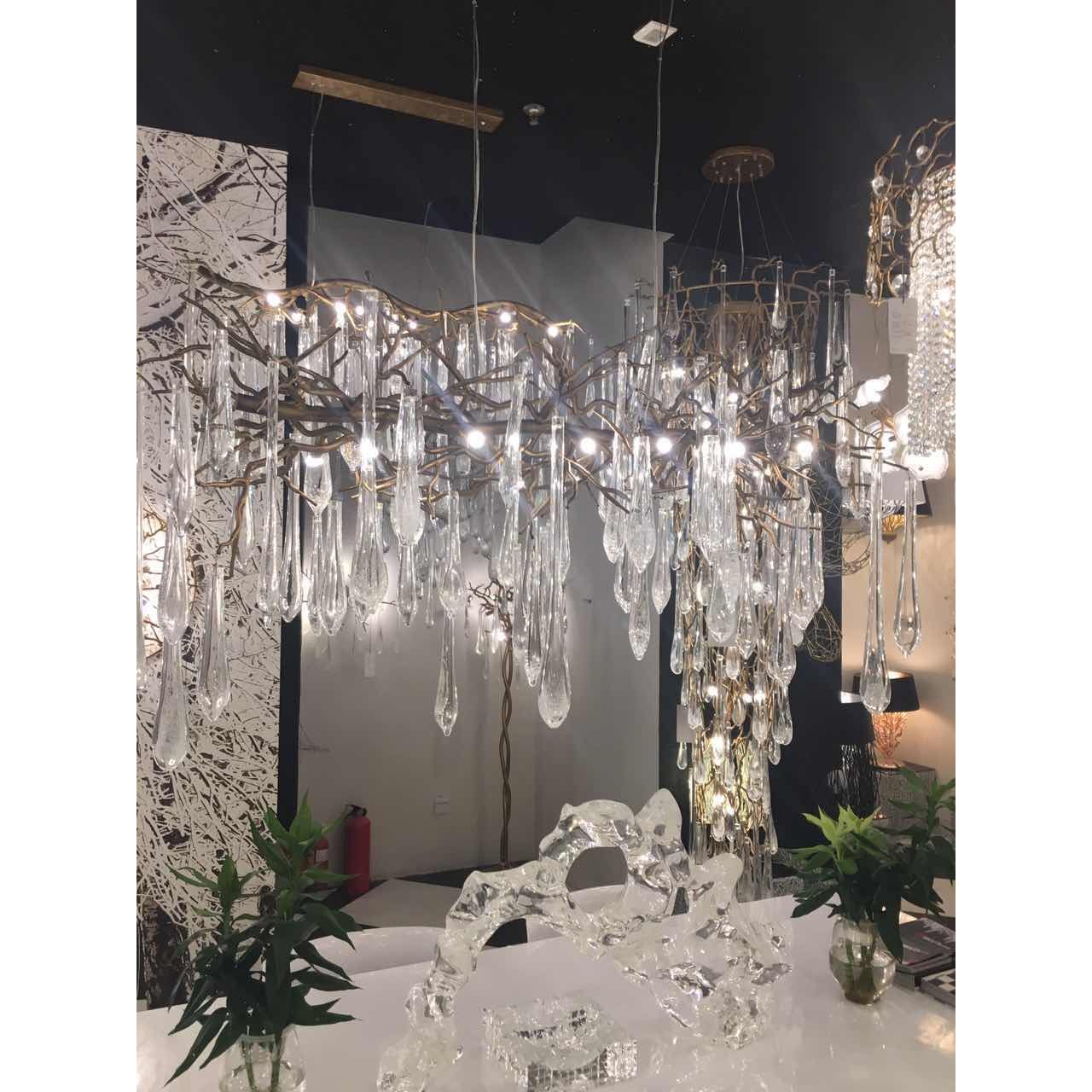 Dawn Lukas Linear Organic Branching Chandelier - Italian Concept