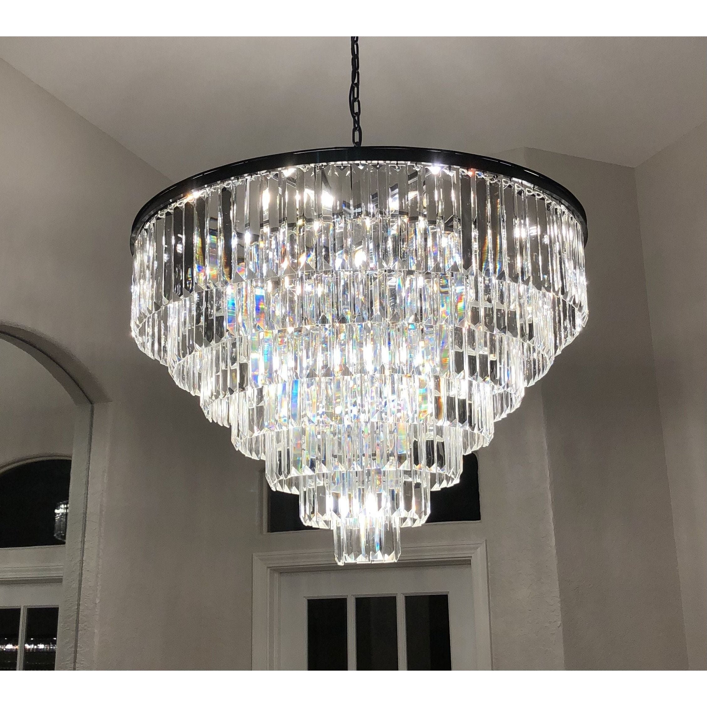 7-Tier Odeon Crystal Fringe Chandelier - Italian Concept - 