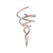 Vortex Odeon Spiral Tiered/ Layered Crystal Fringe Chandelier - Italian Concept