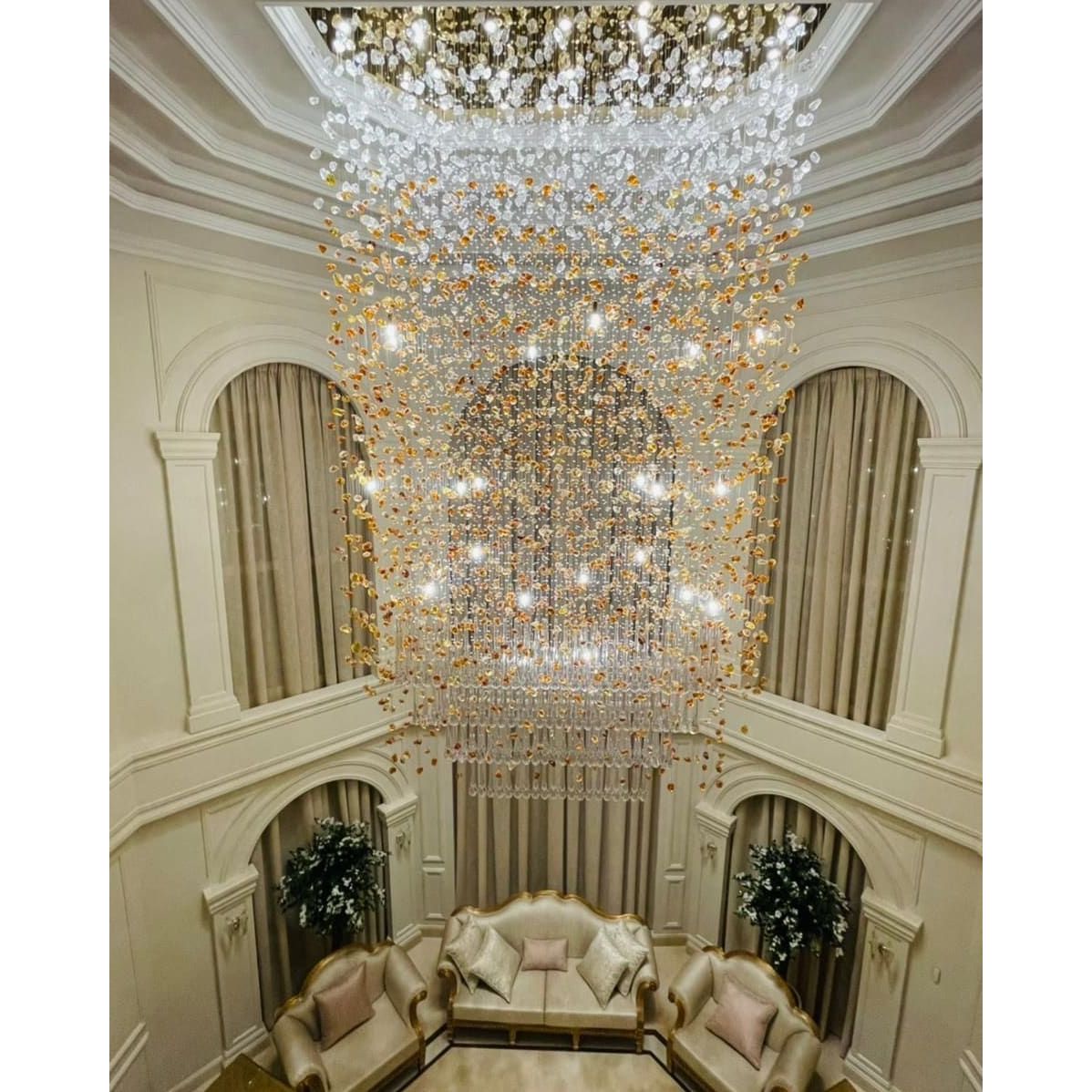 Rainfall Glass Gem Stone Chandelier - Italian Concept - 