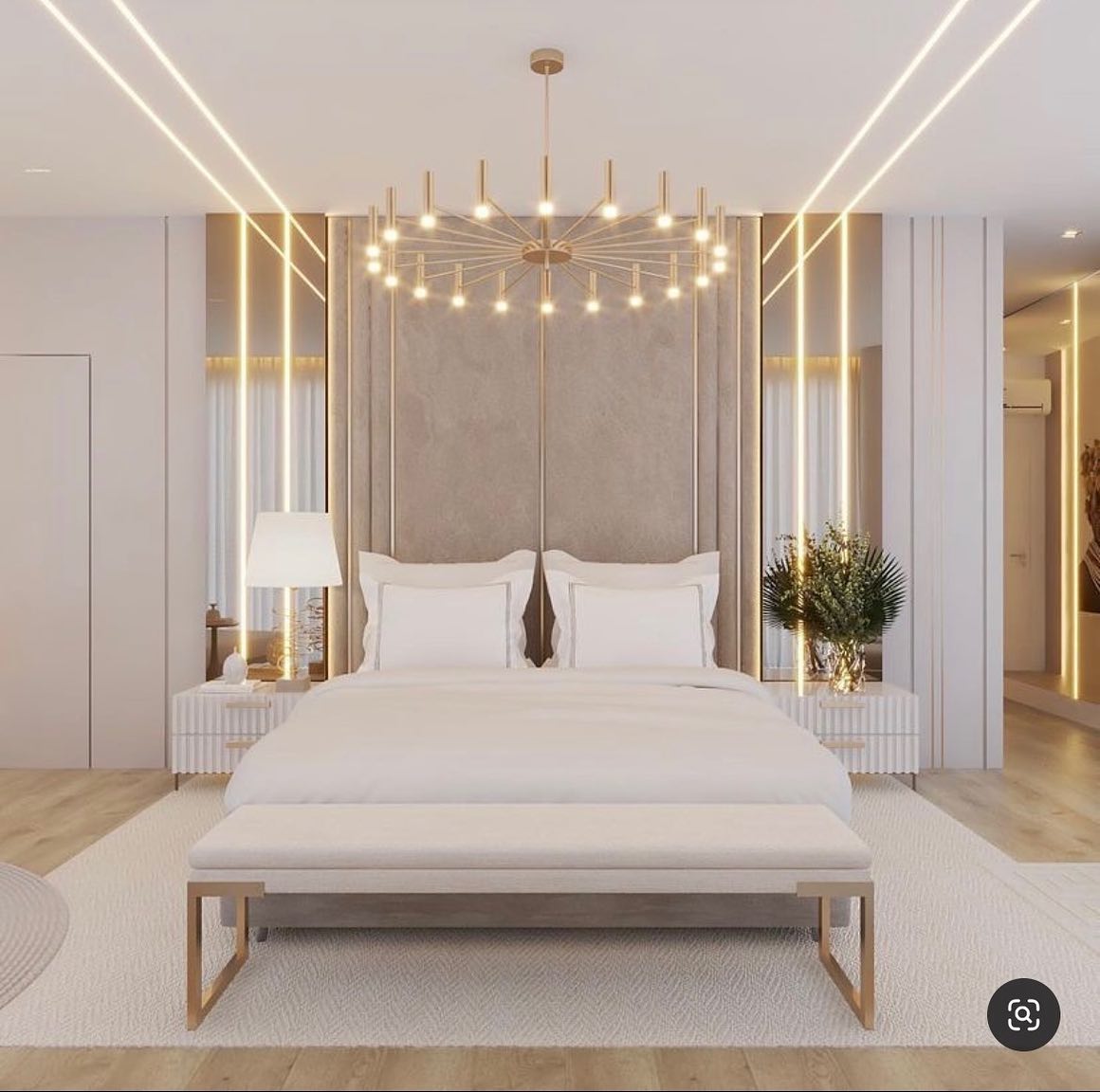 Gabin Sputnik Round LED Ring Chandelier - Italian Concept