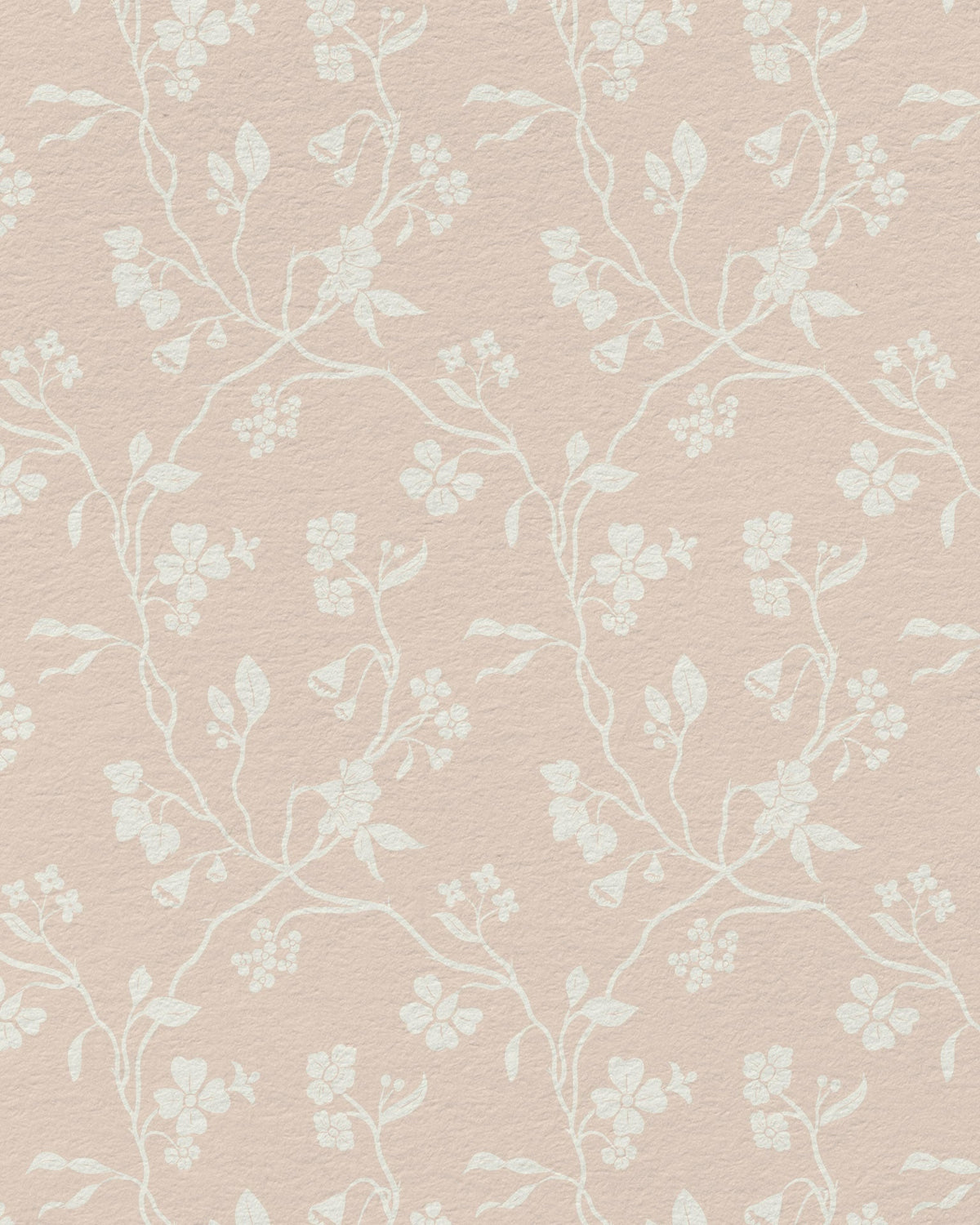 Lunaria Vine Wallpaper in Rose Bisque