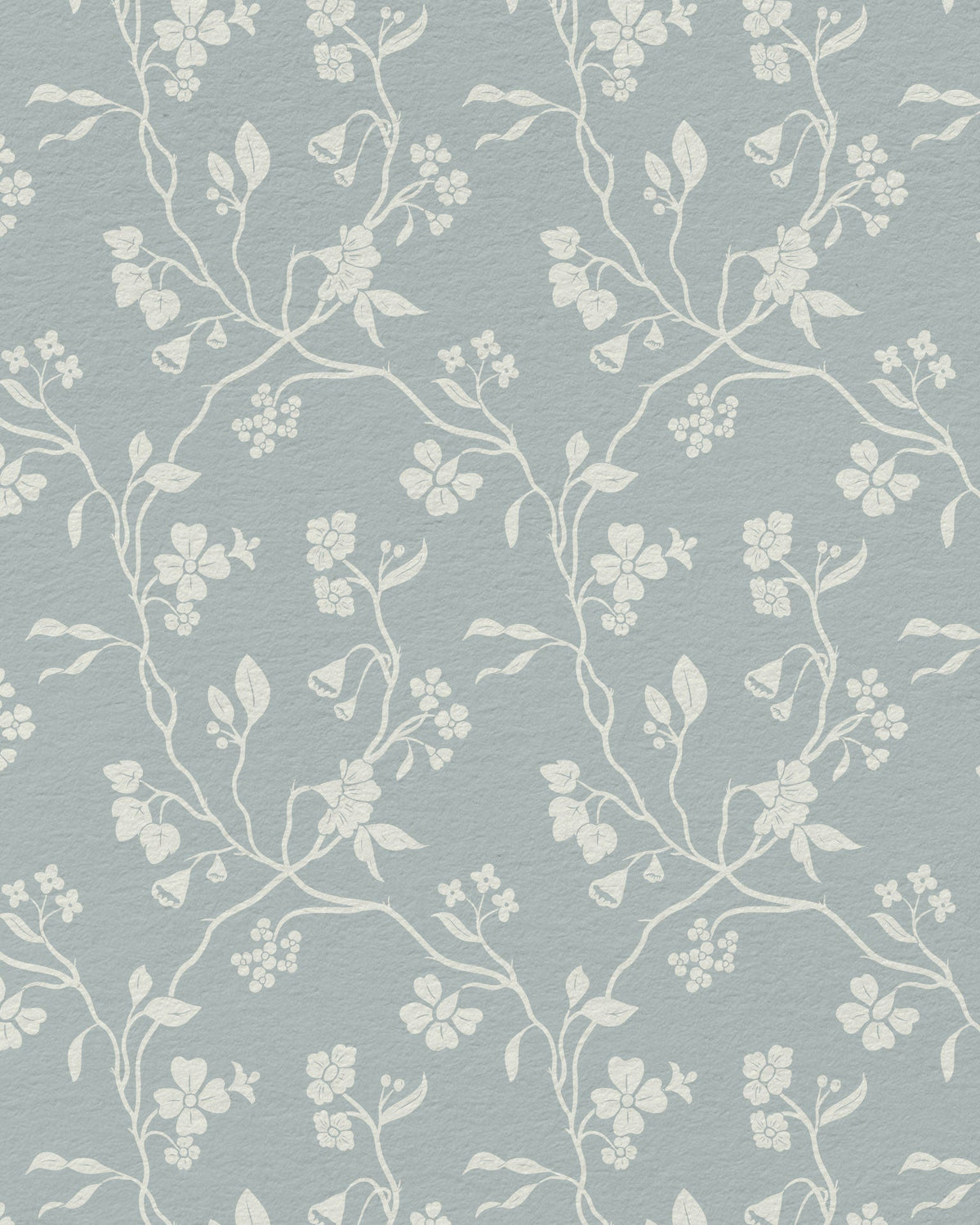 Lunaria Vine Wallpaper in Silver Mist