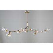 Metal Releaf Horizontal Globe Branching Bubble Chandelier - Italian Concept