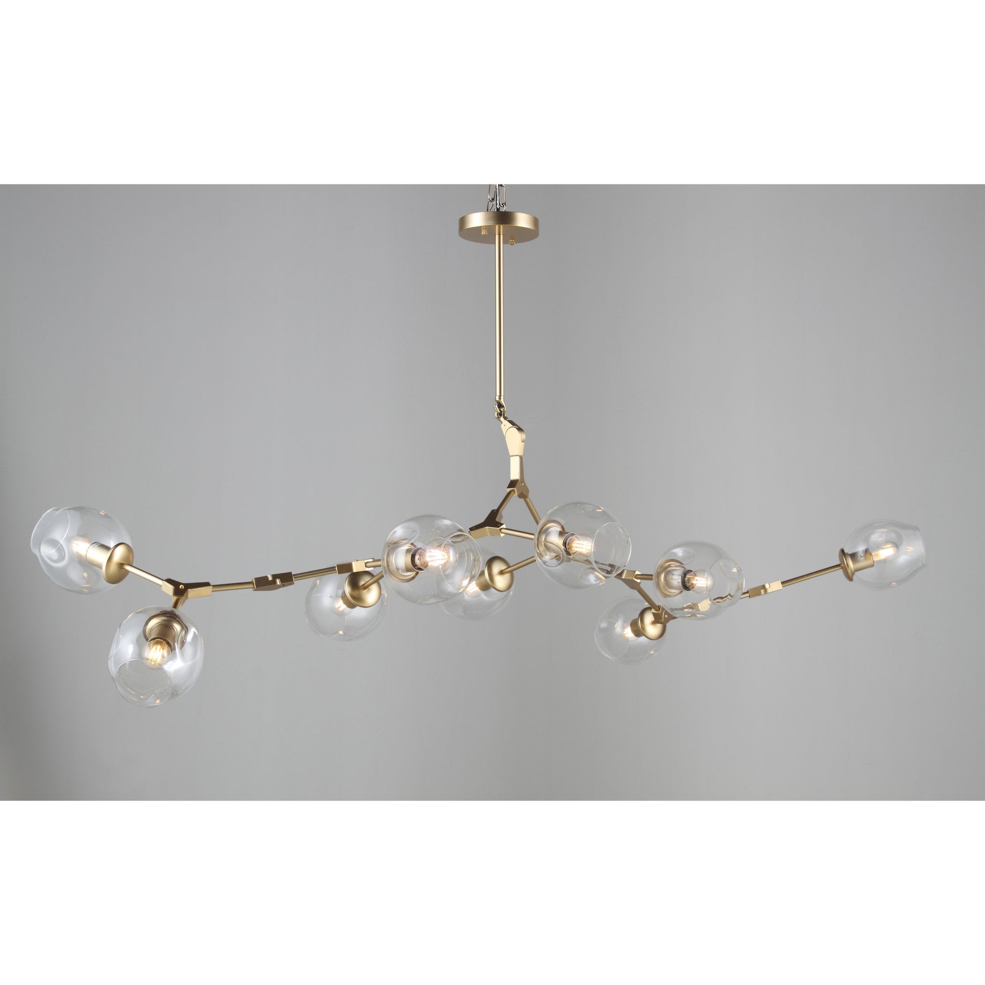Metal Releaf Horizontal Globe Branching Bubble Chandelier - Italian Concept