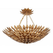 Maison Bouton Semi-Flushmount Metal Leaf Pendant Light - Italian Concept