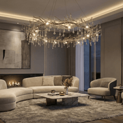 Lukas Halo Branching Round Teardrop Chandelier - Chandelier