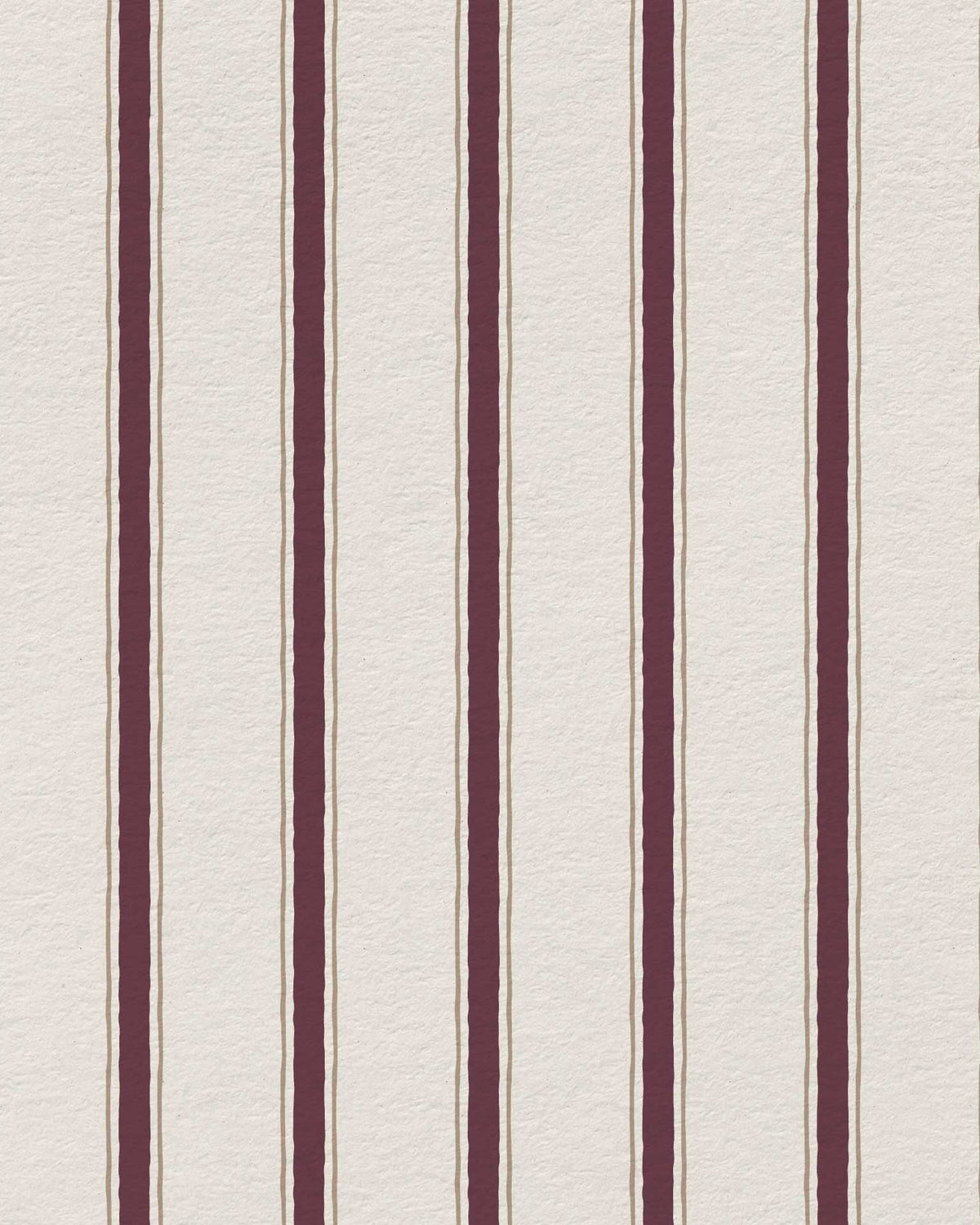 Moulding Line Wallpaper in Plum Red