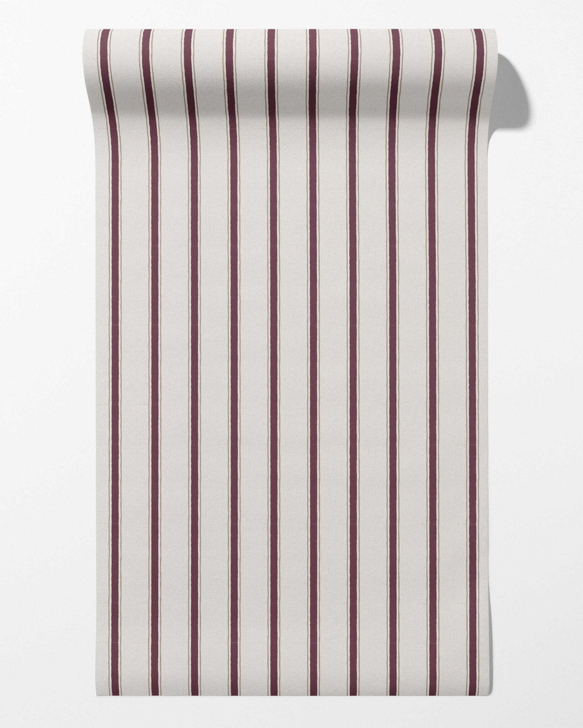 Moulding Line Wallpaper in Plum Red