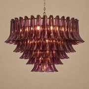 Ned Burgundy Glass Chandelier