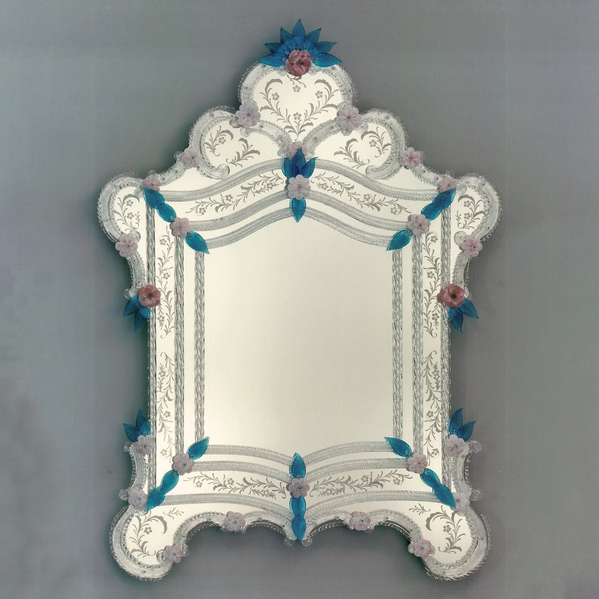 Murano Glass Mirror in Venetian Style 1B