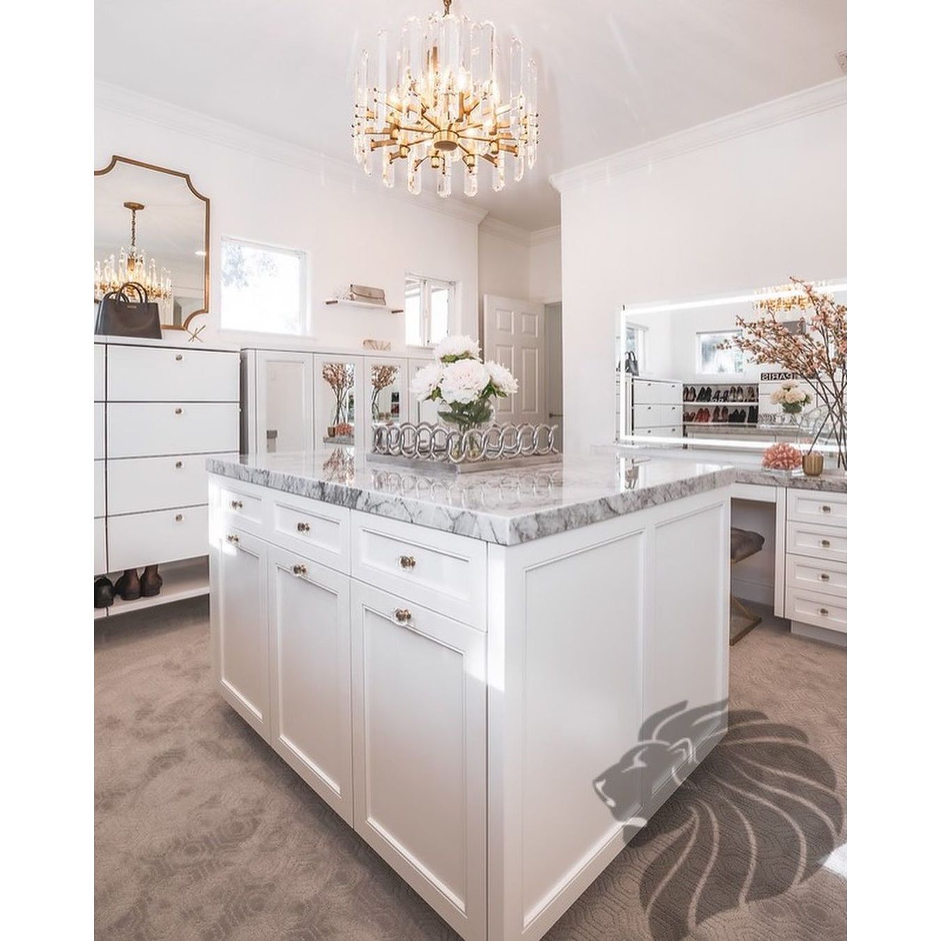 Ruby Round Crystal Chandelier