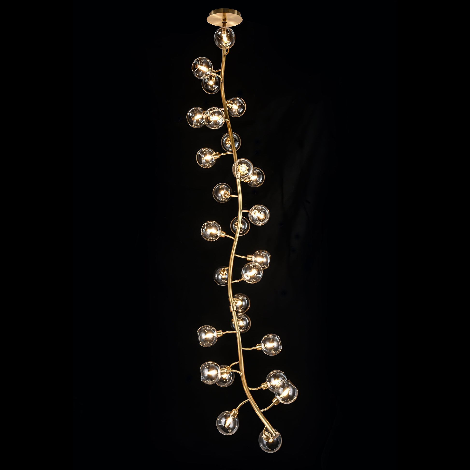 Avion Branching Glass Globe Chandelier - Italian Concept - Size
