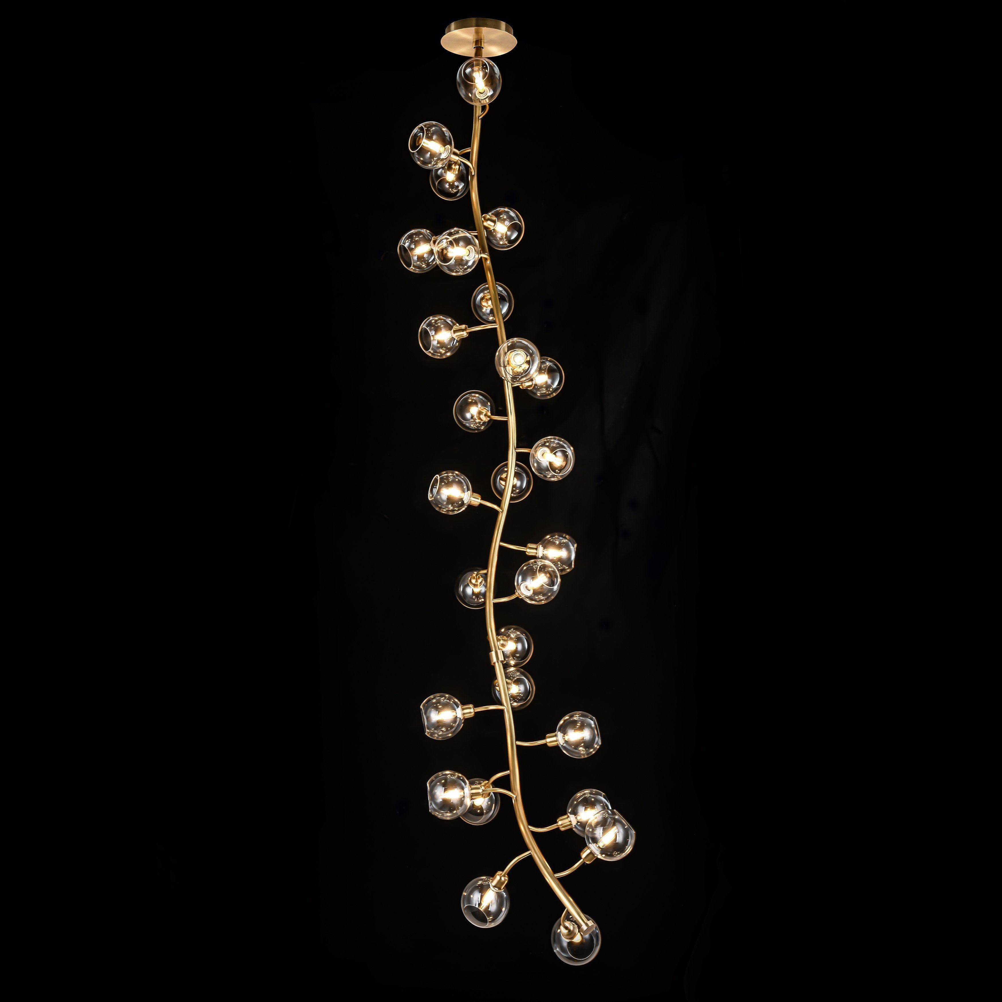 Avion Branching Glass Globe Chandelier - Italian Concept - Size