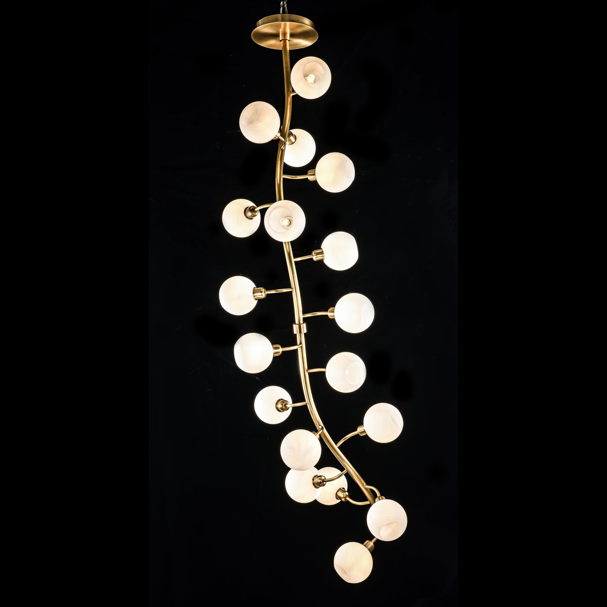 Avion Branching Glass Globe Chandelier - Italian Concept - Size