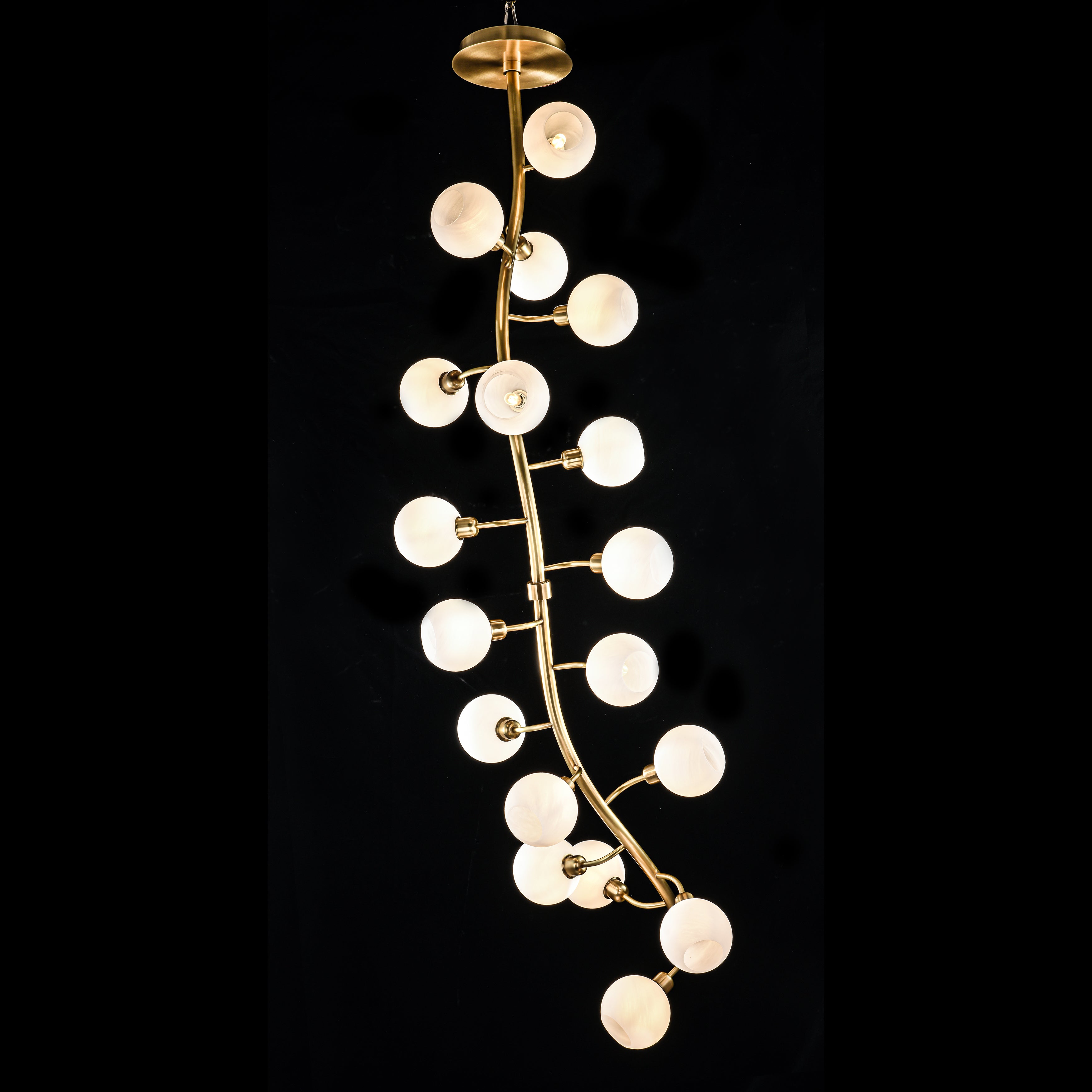 Avion Branching Glass Globe Chandelier - Italian Concept - Size