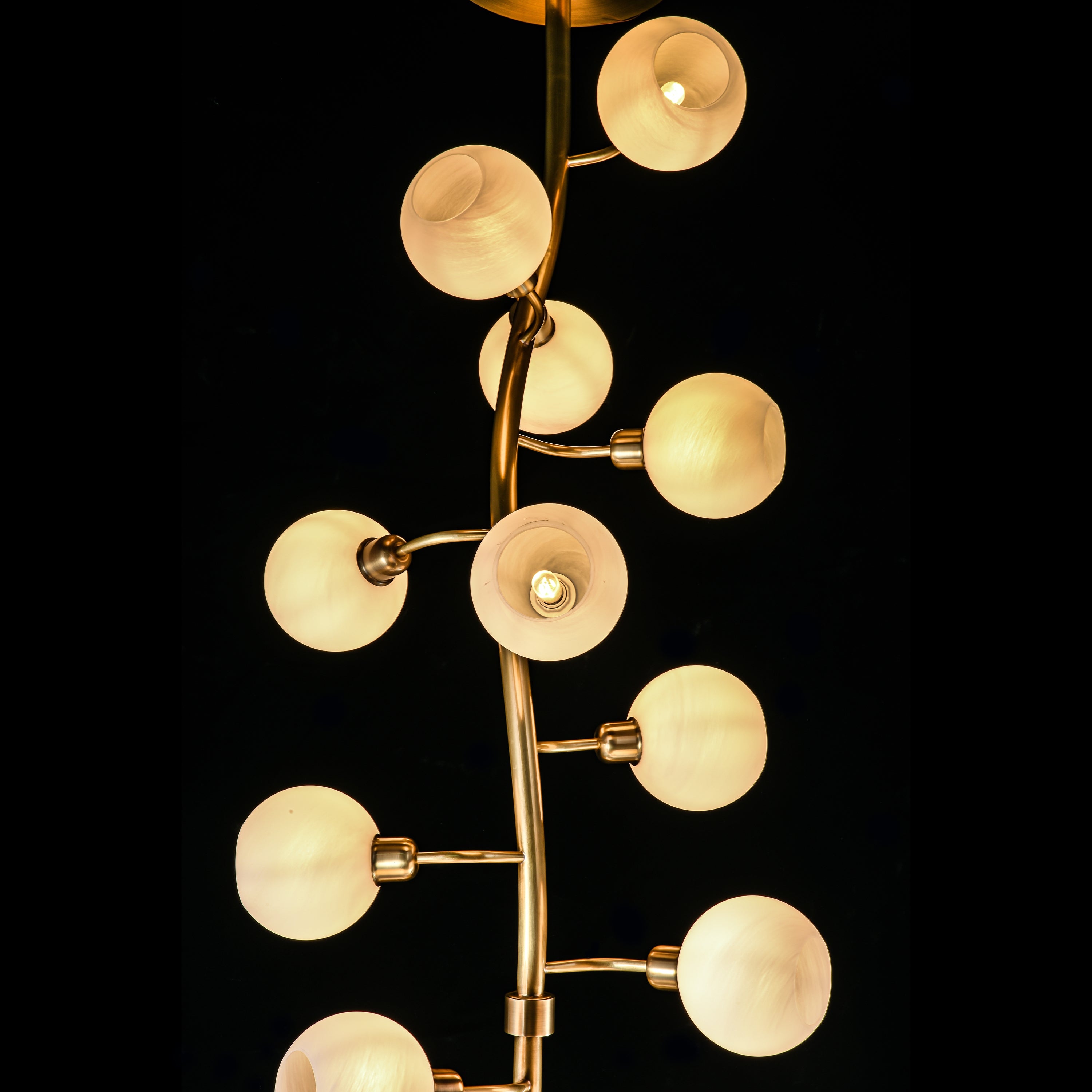 Avion Branching Glass Globe Chandelier - Italian Concept - 