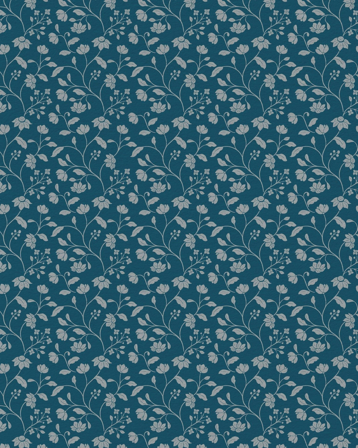 Wild Geranium Wallpaper in Bay Blue