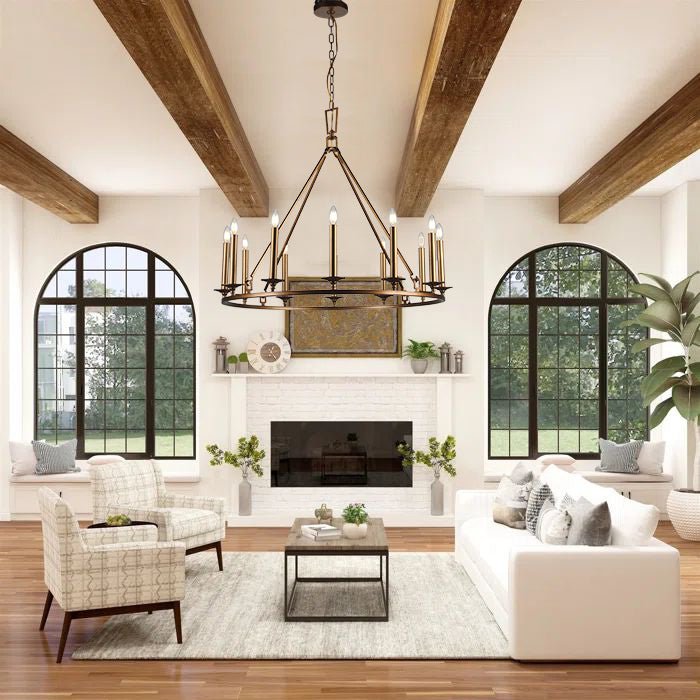 Wineyard Wheel Barrel Round Chandelier - Italian Concept