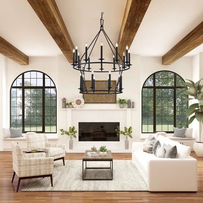 Wineyard Wheel Barrel Round Chandelier - Italian Concept